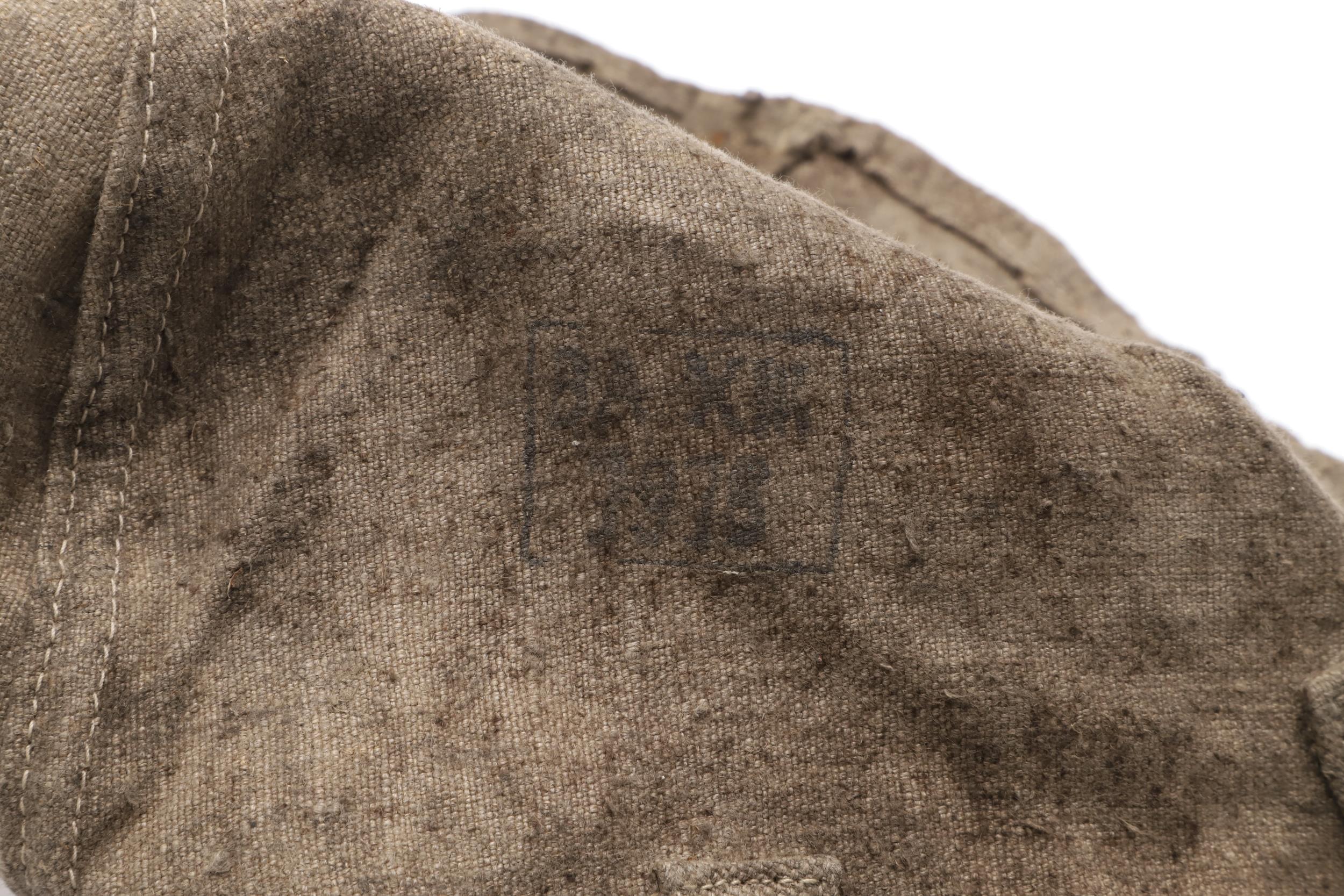 A FIRST WORLD WAR GERMAN STEEL HELMET CLOTH COVER. - Image 7 of 7