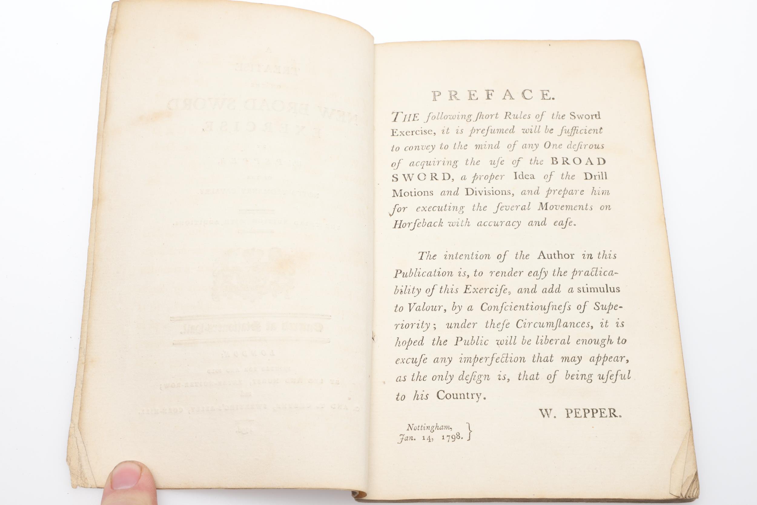 RULES AND REGULATIONS FOR THE SWORD EXERCISE OF THE CAVALRY, 1796. AND TREATISE ON THE NEW BROAD SWO - Image 13 of 16