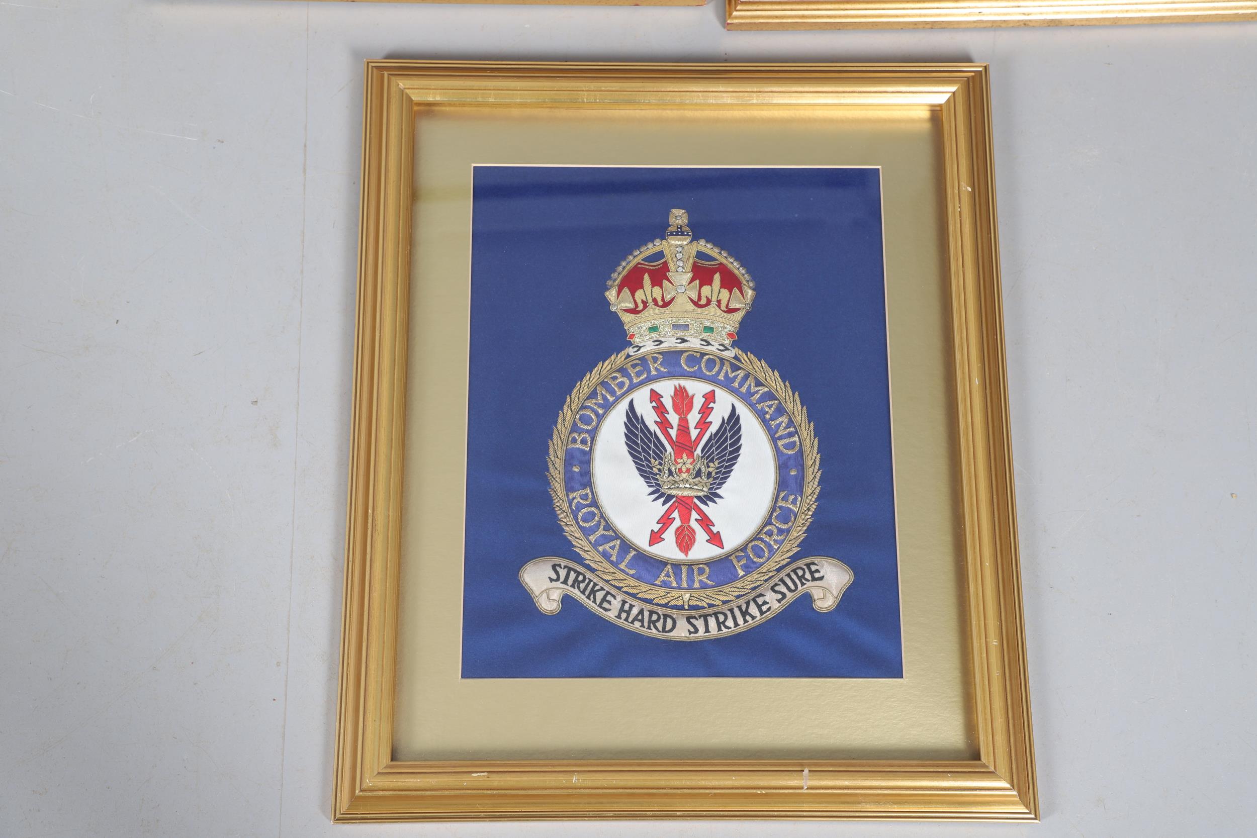 A COLLECTION OF FRAMED NEEDLEWORK MILITARY AND ROYAL CRESTS. - Image 7 of 16