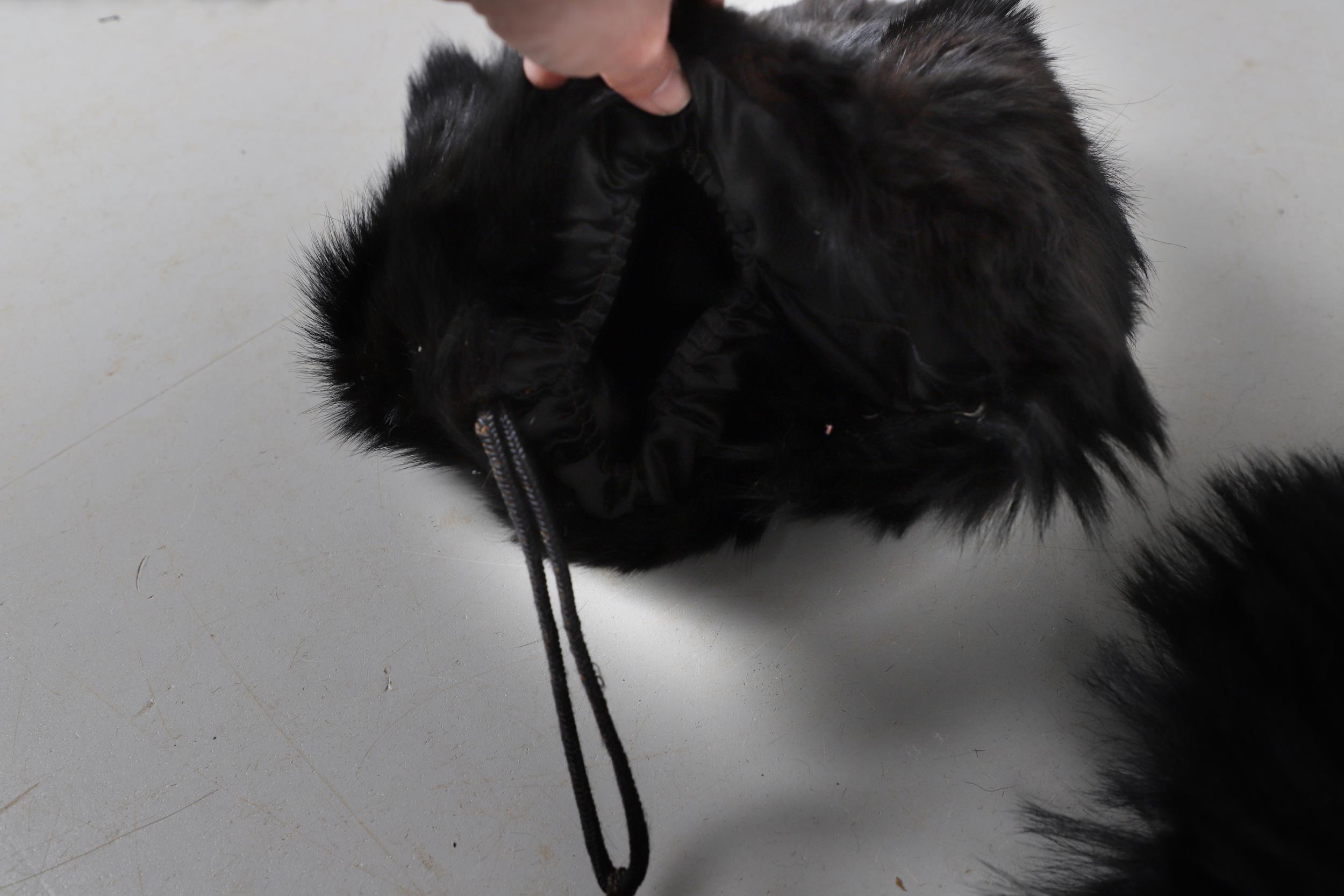 A UNIFORM BEARSKIN COVER AND A SIMILAR MUFF. - Image 6 of 6
