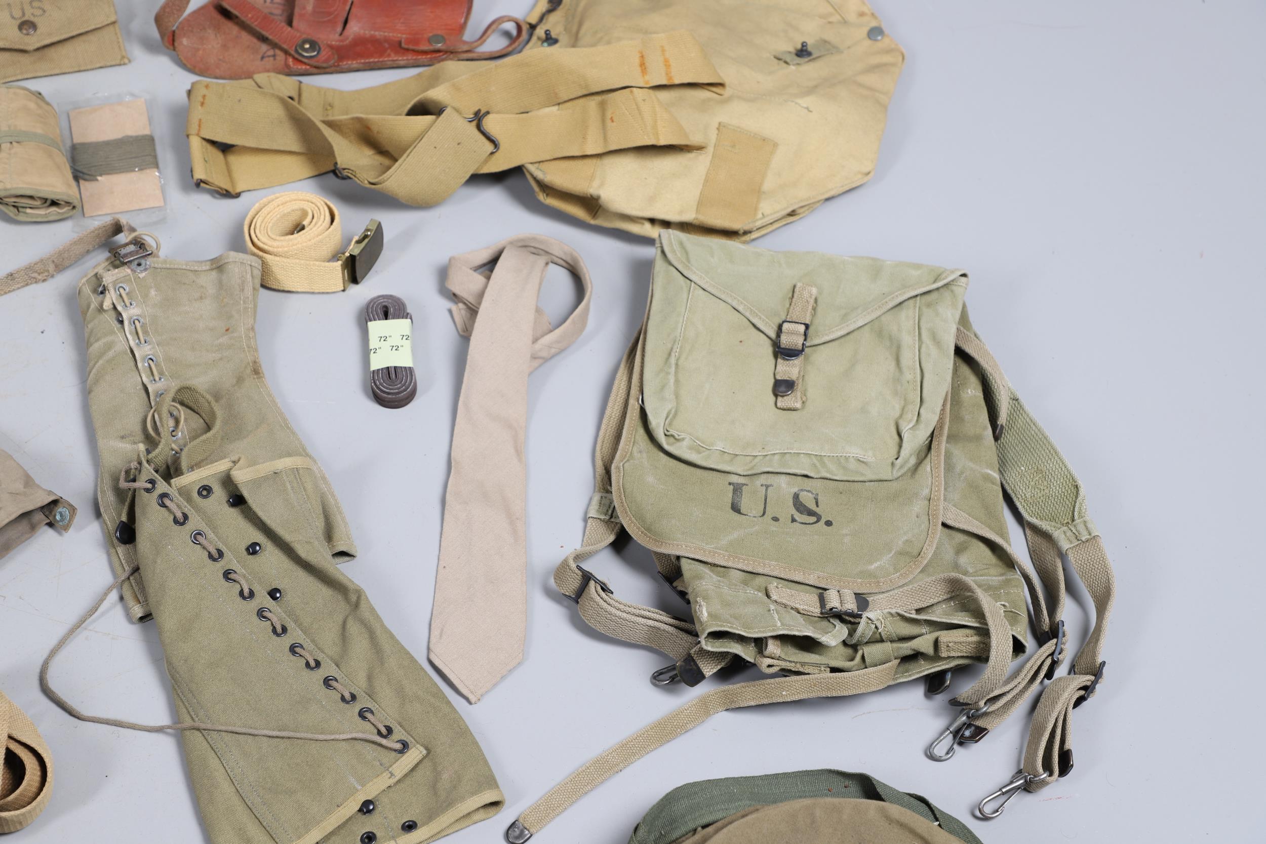 A COLLECTION OF SECOND WORLD WAR AND LATER AMERICAN WEBBING AND SIMILAR ITEMS. - Image 11 of 29