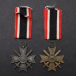 TWO SECOND WORLD WAR GERMAN WAR SERVICE CROSSES.