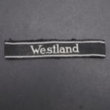 A SECOND WORLD WAR WAFFEN-SS 'WESTLAND' CUFFBAND.