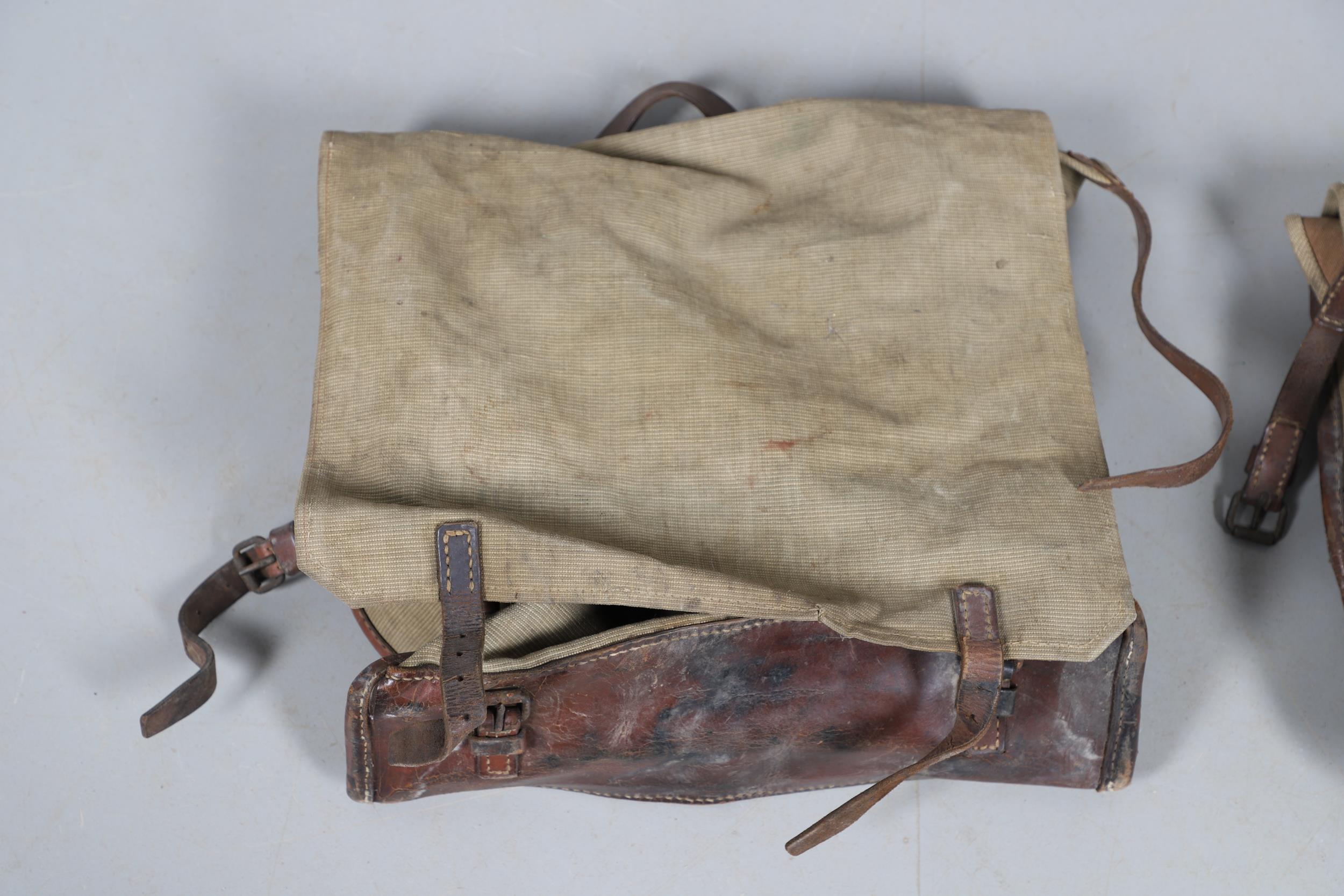 TWO FIRST WORLD WAR PERIOD LEATHER AND CANVAS DOCUMENT CASES. - Image 2 of 9
