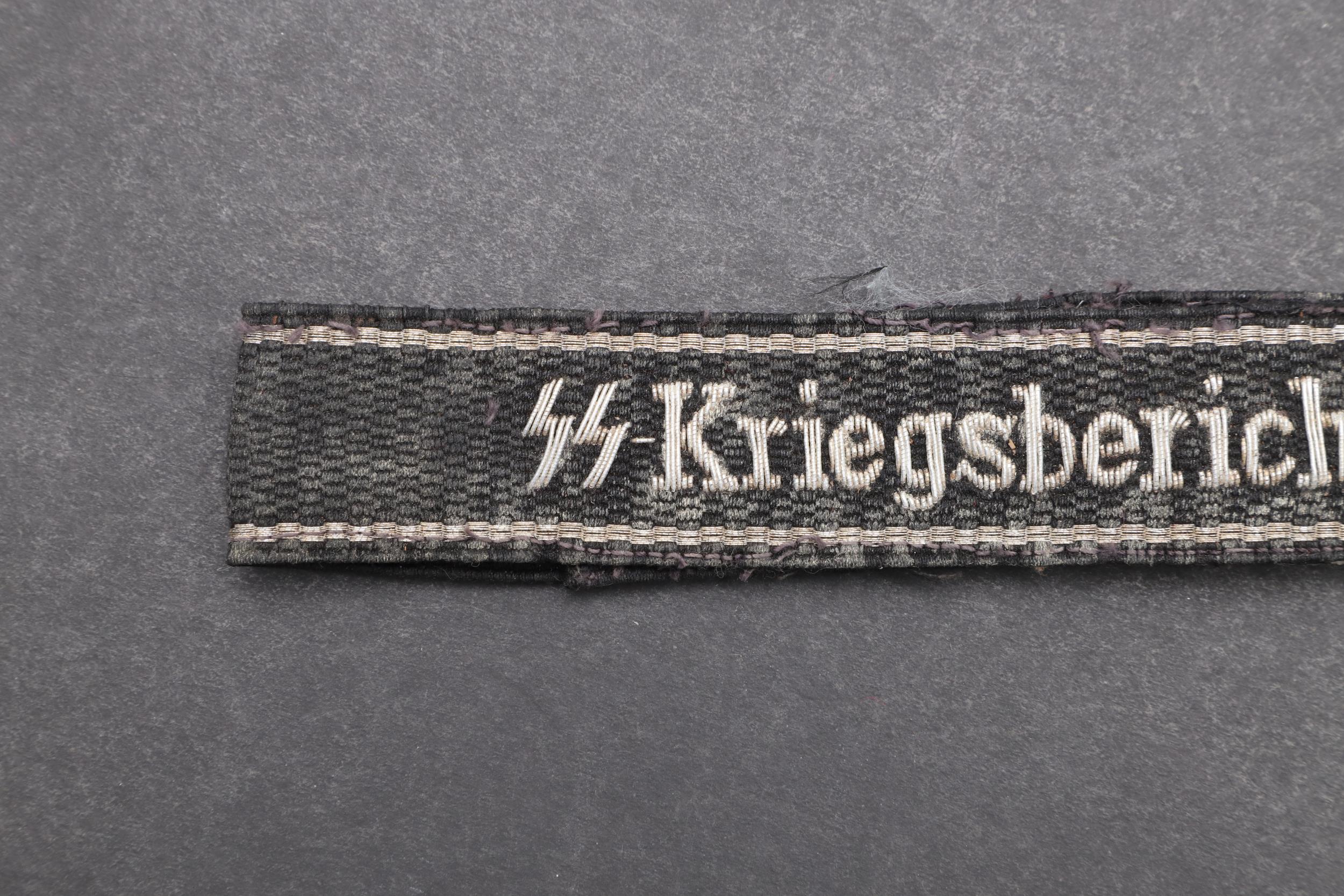 A SECOND WORLD WAR WAFFEN-SS OFFICER'S 'KRIEGSBERICHTER' CUFFBAND. - Image 3 of 6