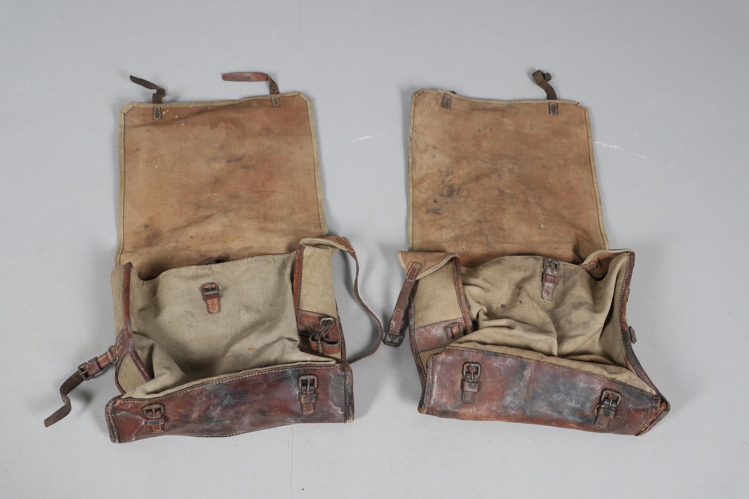 TWO FIRST WORLD WAR PERIOD LEATHER AND CANVAS DOCUMENT CASES. - Image 4 of 9