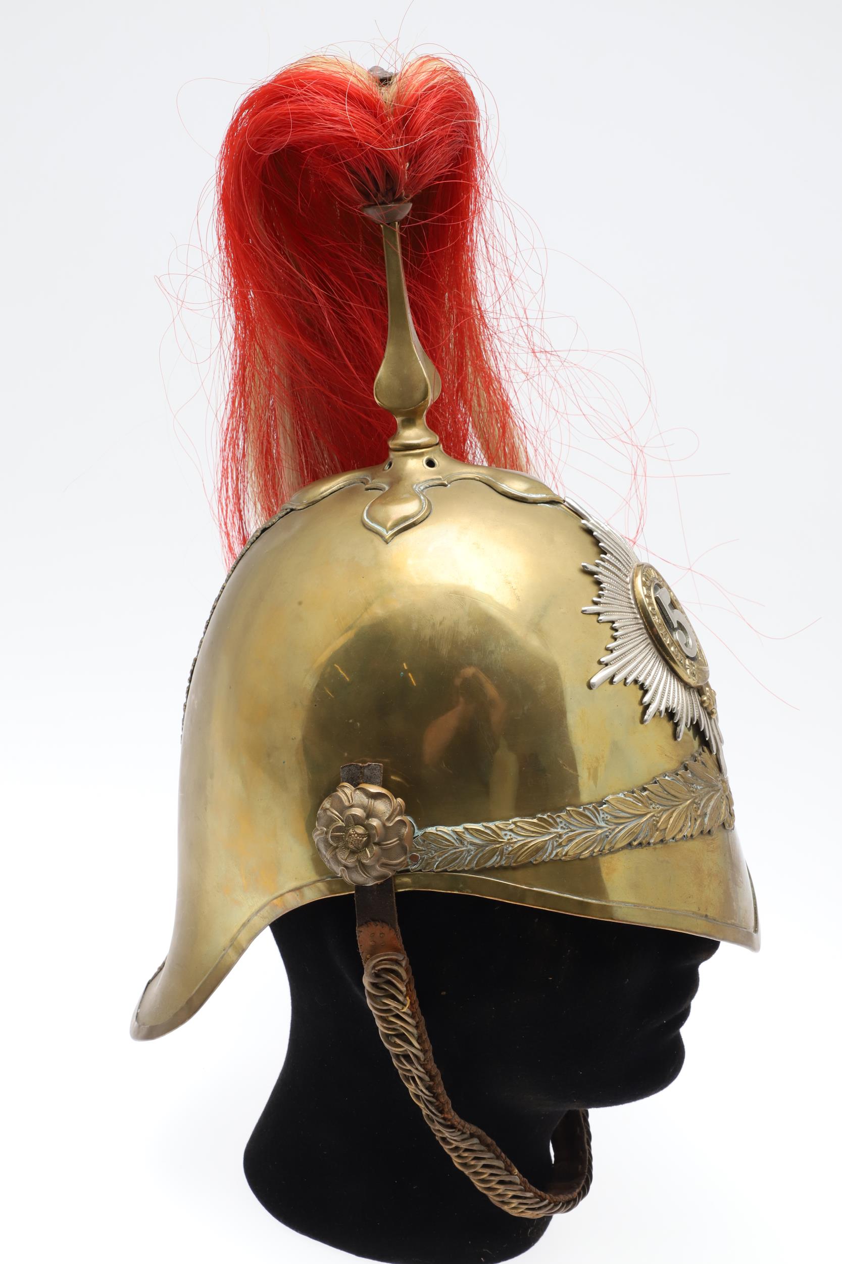 A 5TH DRAGOON GUARDS 1871 PATTERN HELMET. - Image 10 of 15