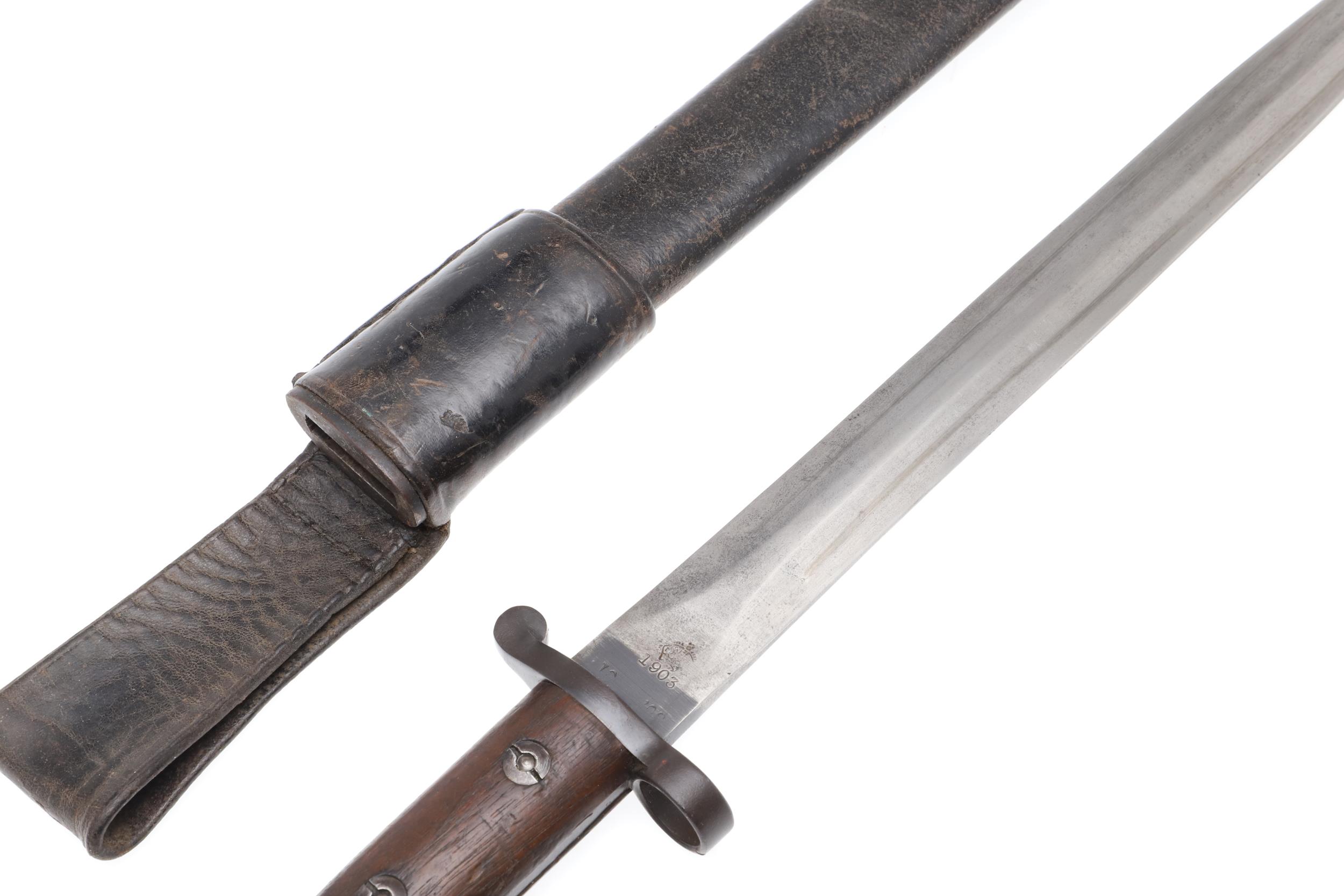 A 1903 PATTERN BAYONET AND SCABBARD. - Image 3 of 12