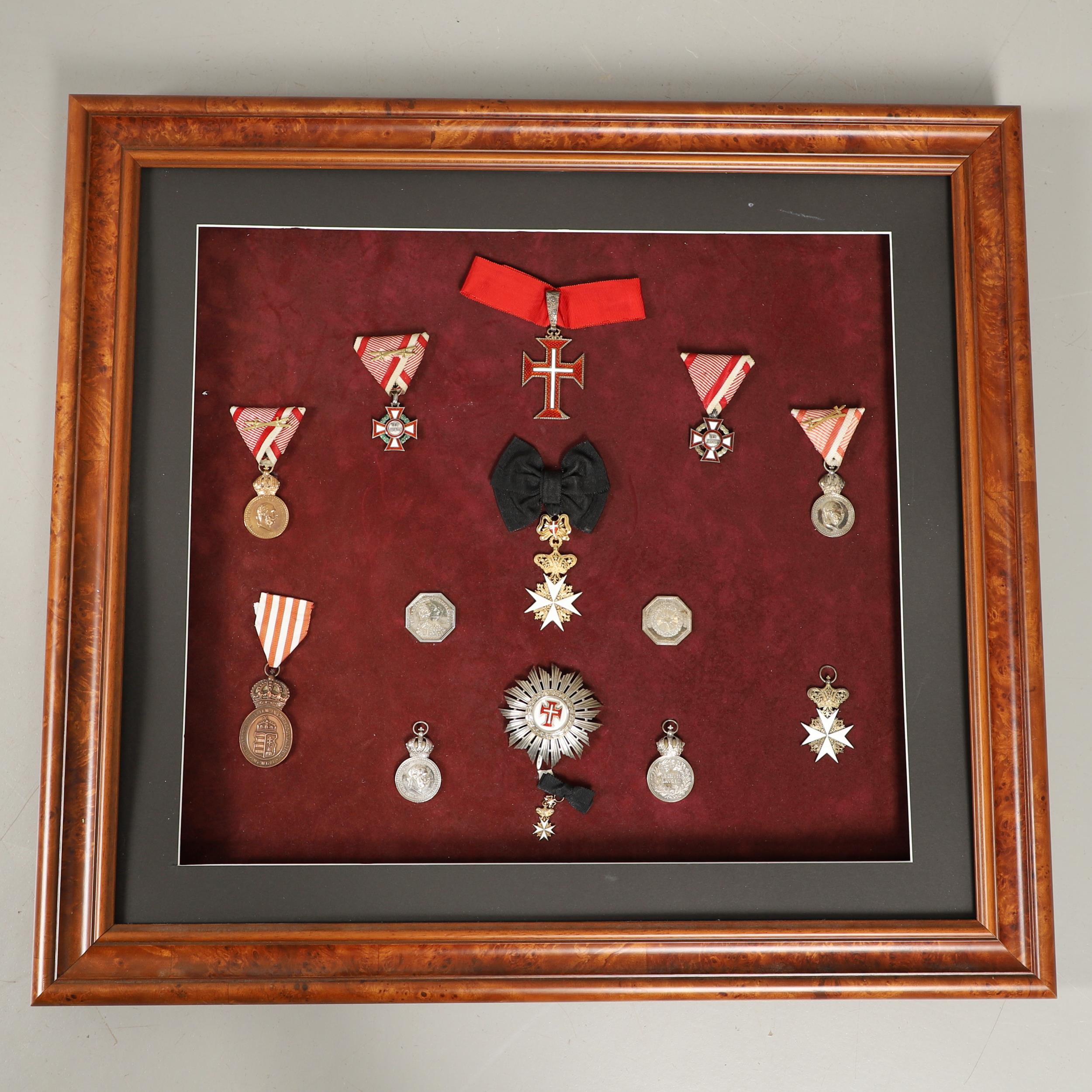 A COLLECTION OF EUROPEAN DECORATIONS ATTRIBUTED TO KURT GRAF STRACHWITZ 1890 - 1961.