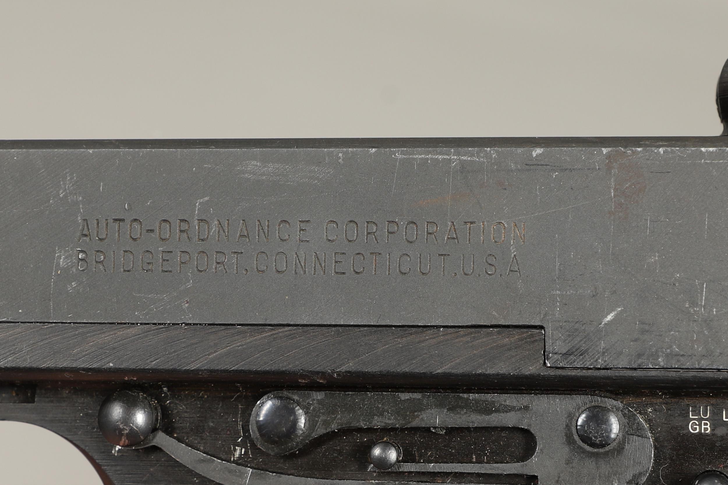 A DEACTIVATED AUTO-ORDNANCE CORPORATION THOMPSON .45 ACP SUBMACHINE GUN. - Image 14 of 29