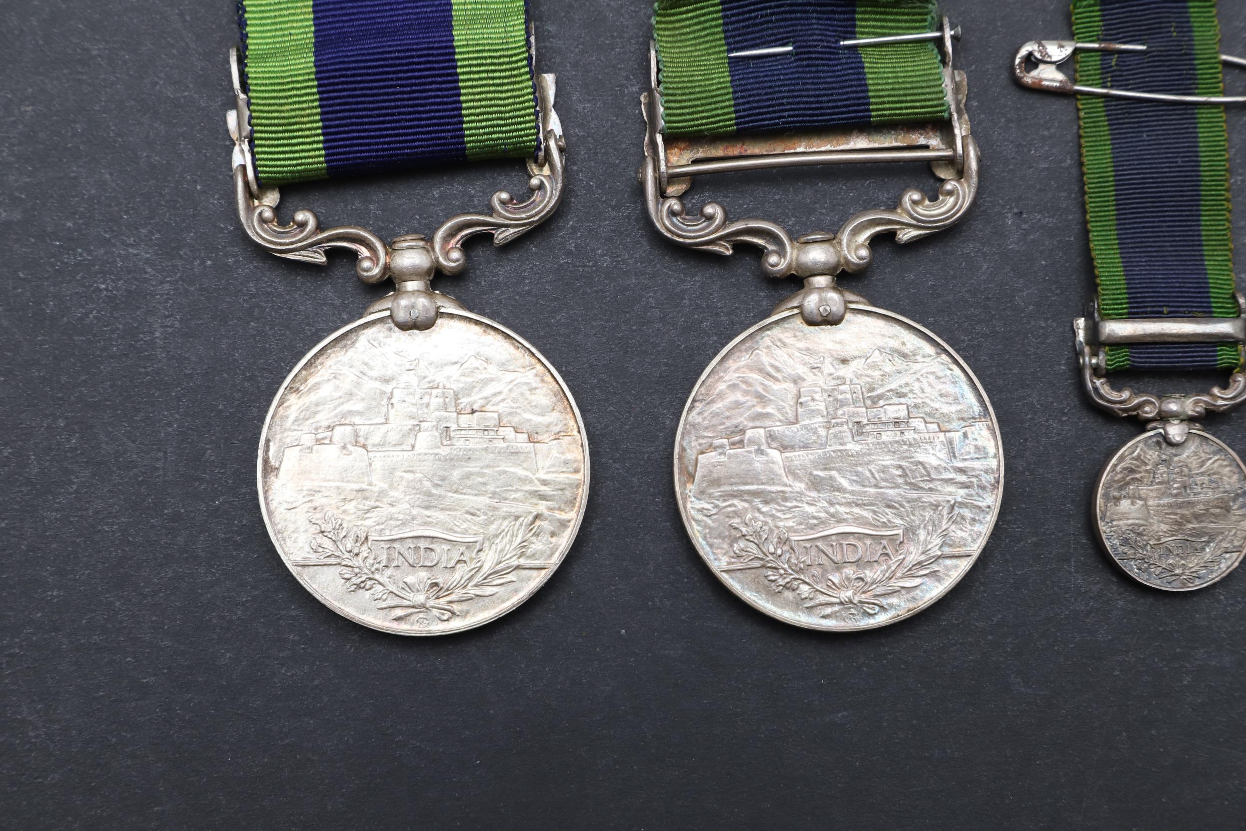 TWO INDIA GENERAL SERVICE MEDALS APPARENTLY AWARDED TO THE SAME MAN, A CASUALTY OF A BOMBING INCIDEN - Image 6 of 8