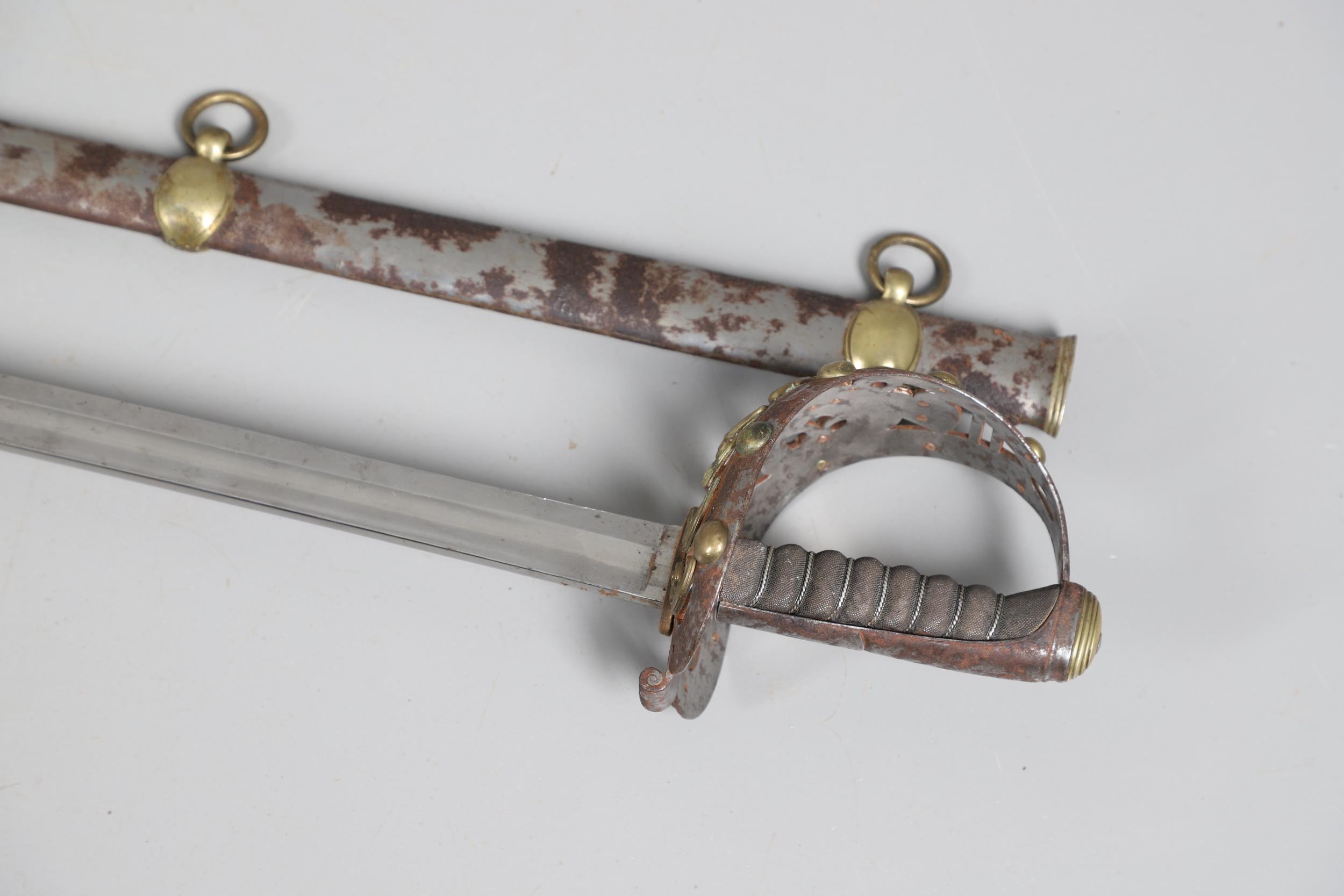 A VICTORIAN 1834/1874 PATTERN HOUSEHOLD CAVALRY OFFICER'S SWORD AND SCABBARD. - Image 13 of 13