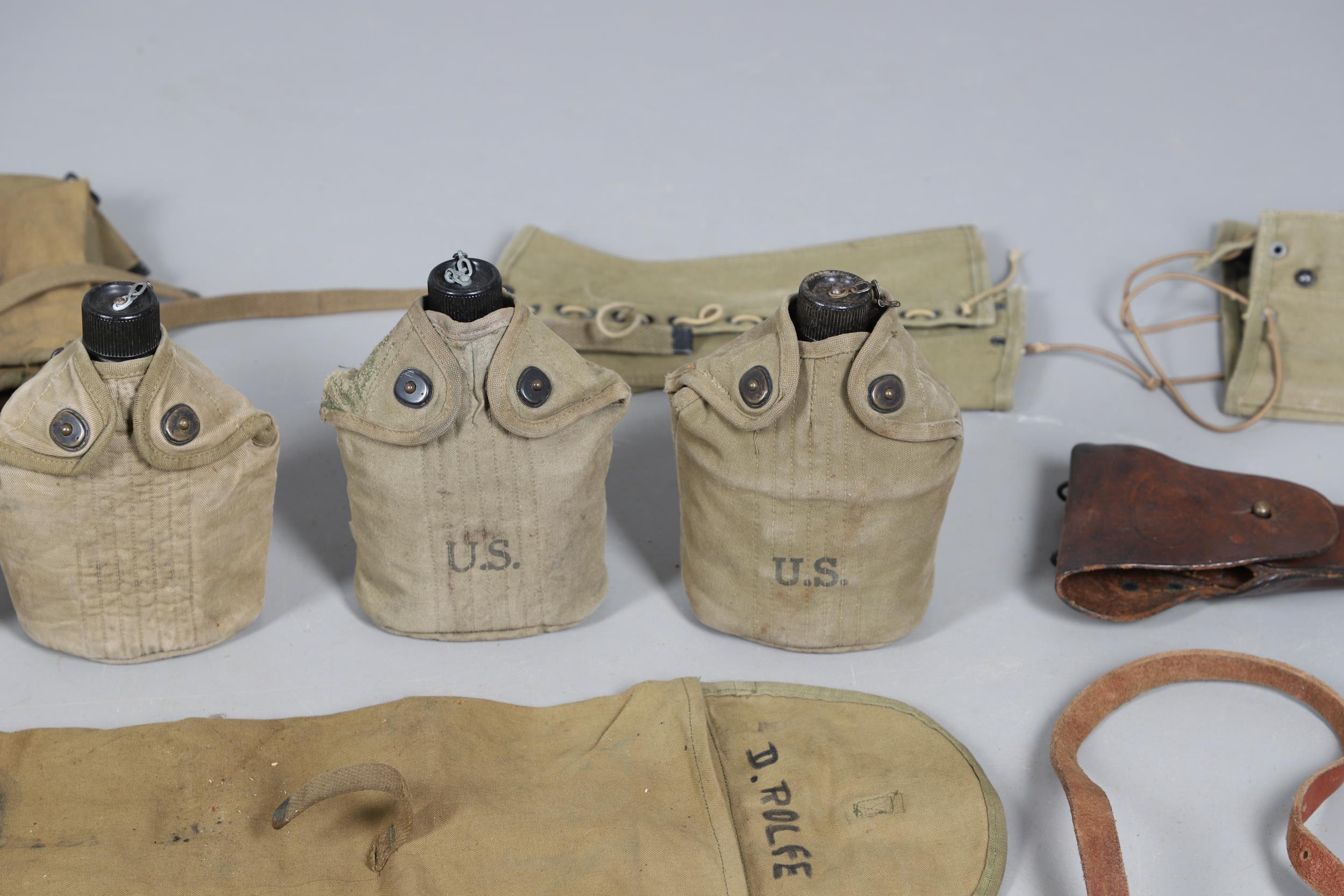 A COLLECTION OF SECOND WORLD WAR AND LATER AMERICAN WEBBING AND SIMILAR ITEMS. - Image 6 of 29