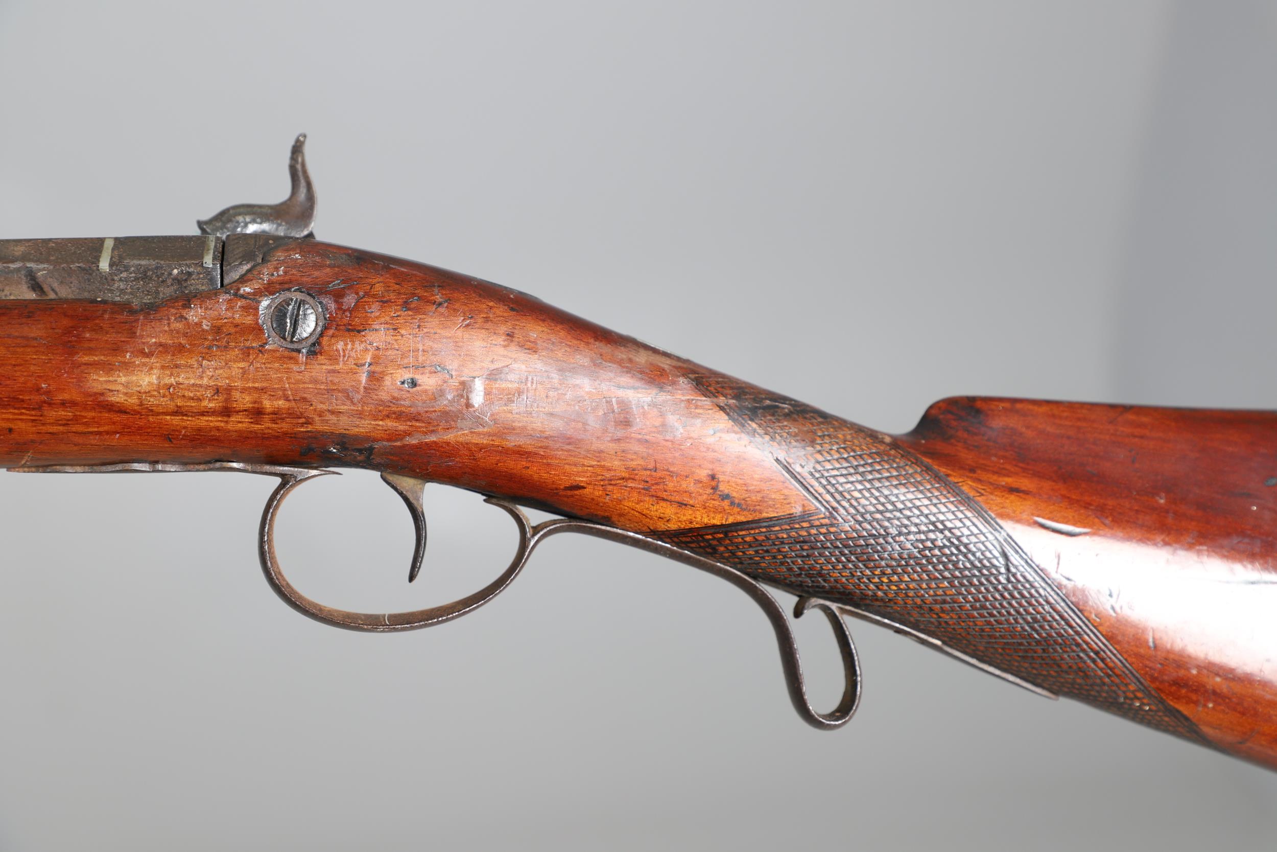 A 19TH CENTURY PERCUSSION SPORTING GUN. - Image 6 of 18
