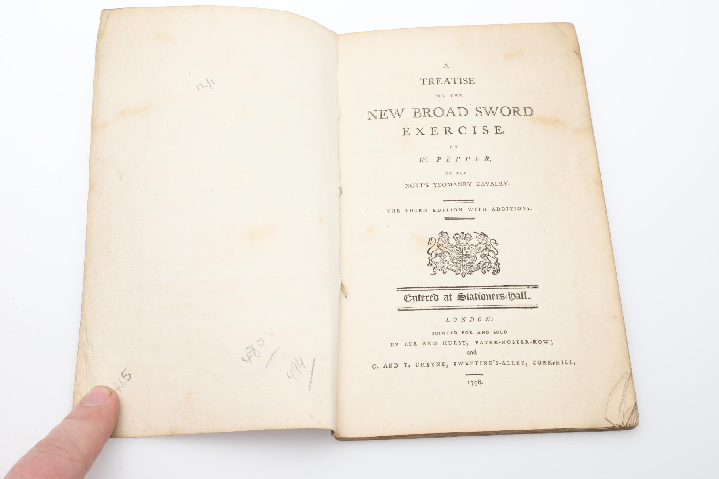 RULES AND REGULATIONS FOR THE SWORD EXERCISE OF THE CAVALRY, 1796. AND TREATISE ON THE NEW BROAD SWO - Image 12 of 16