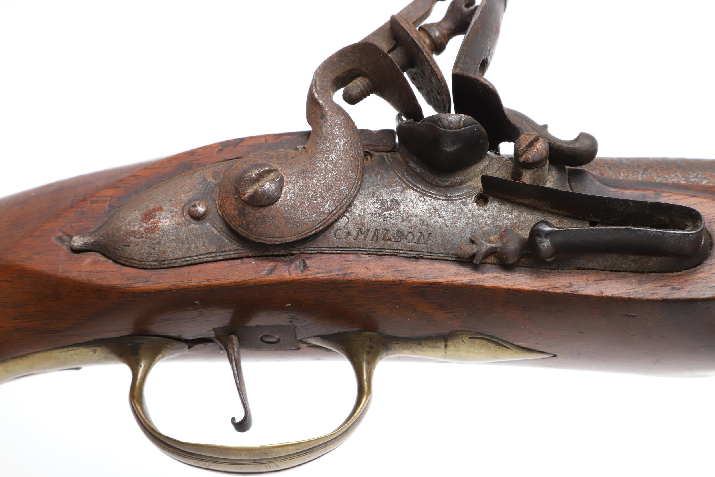 AN EARLY 19TH CENTURY OVERCOAT PISTOL BY C. MALDON. - Image 5 of 10