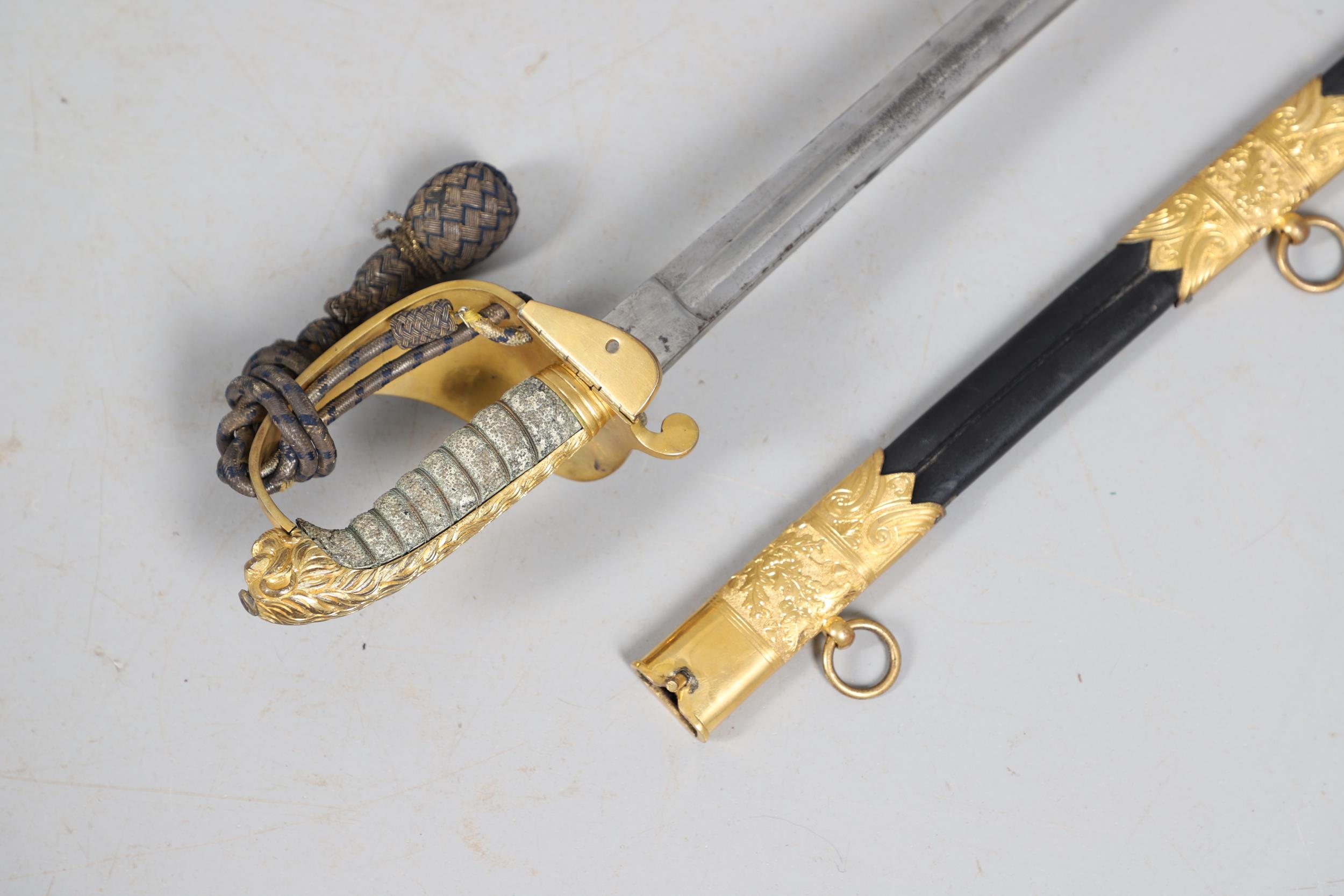 A VICTORIAN 1827 PATTERN ADMIRALS SWORD AND SCABBARD. - Image 13 of 22