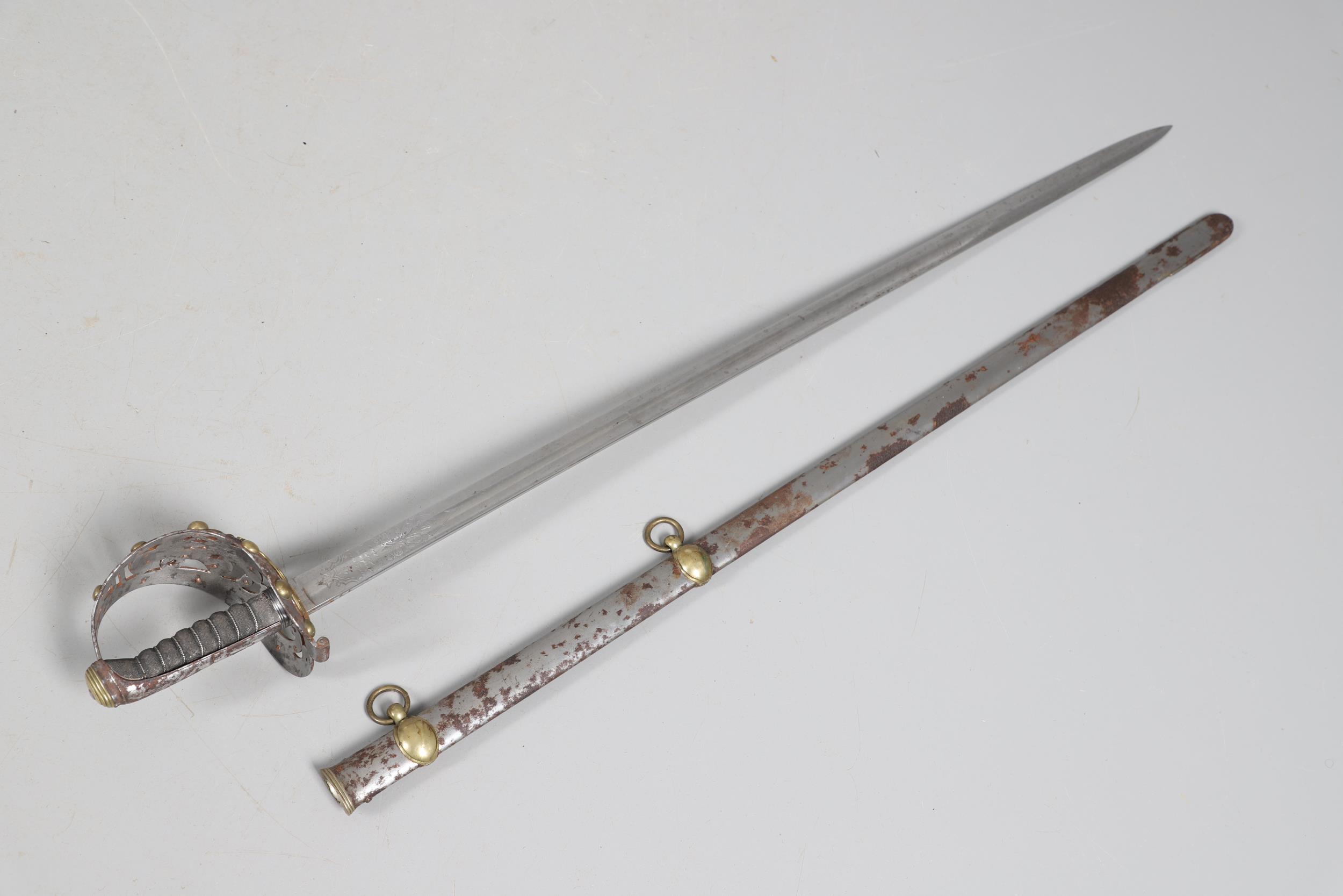 A VICTORIAN 1834/1874 PATTERN HOUSEHOLD CAVALRY OFFICER'S SWORD AND SCABBARD. - Bild 6 aus 13