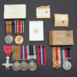 A COLLECTION OF MEDALS TO THE HOGG FAMILY AND OTHERS TO INCLUDE AN MBE GROUP OF FOUR.