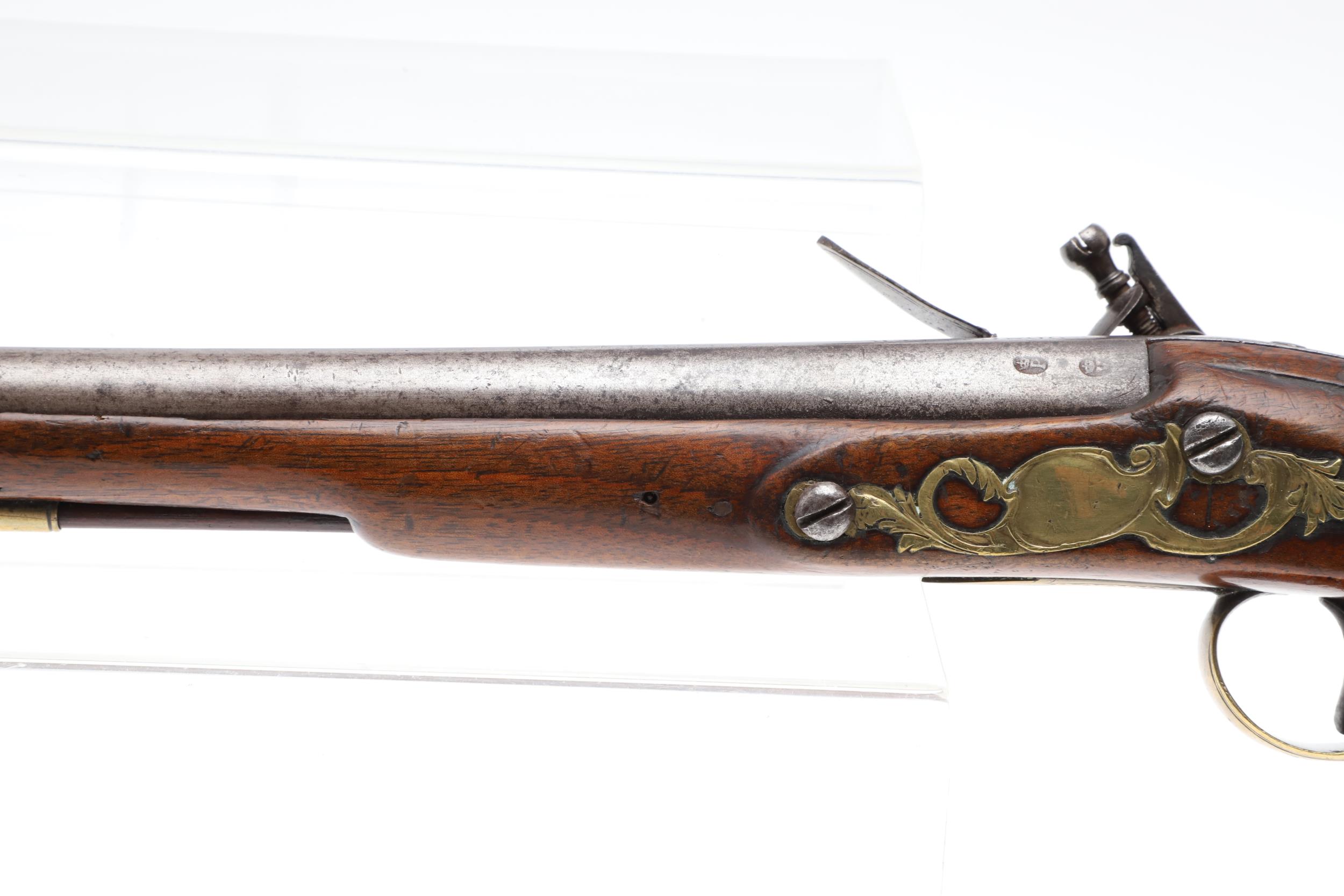 A LATE 18TH CENTURY FLINTLOCK HOLSTER PISTOL BY ELLSTON OF DONCASTER. - Image 9 of 13