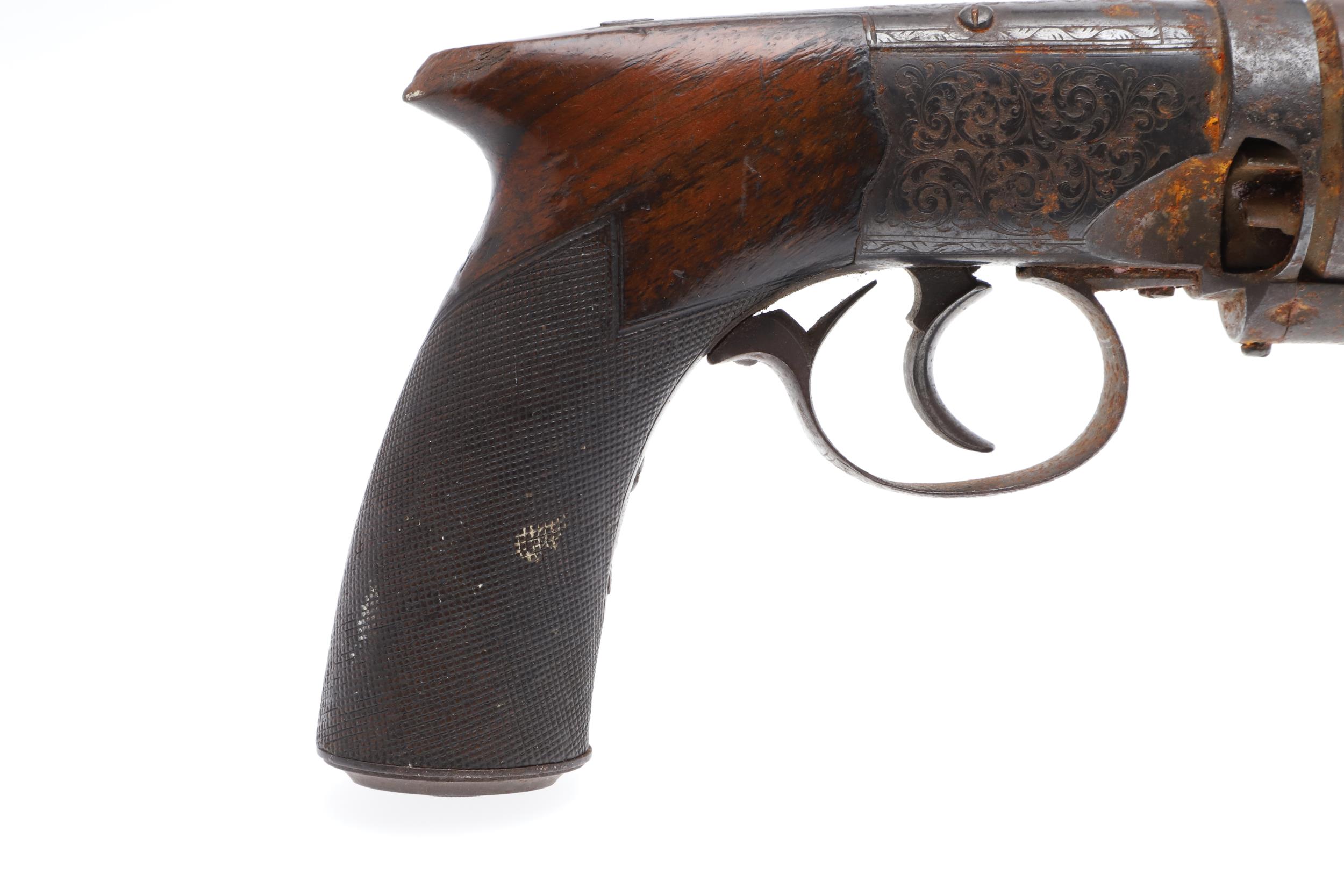 A HARVEY'S PATENT PERCUSSION REVOLVER, FIRST MODEL, NUMBER 3675. - Bild 4 aus 11