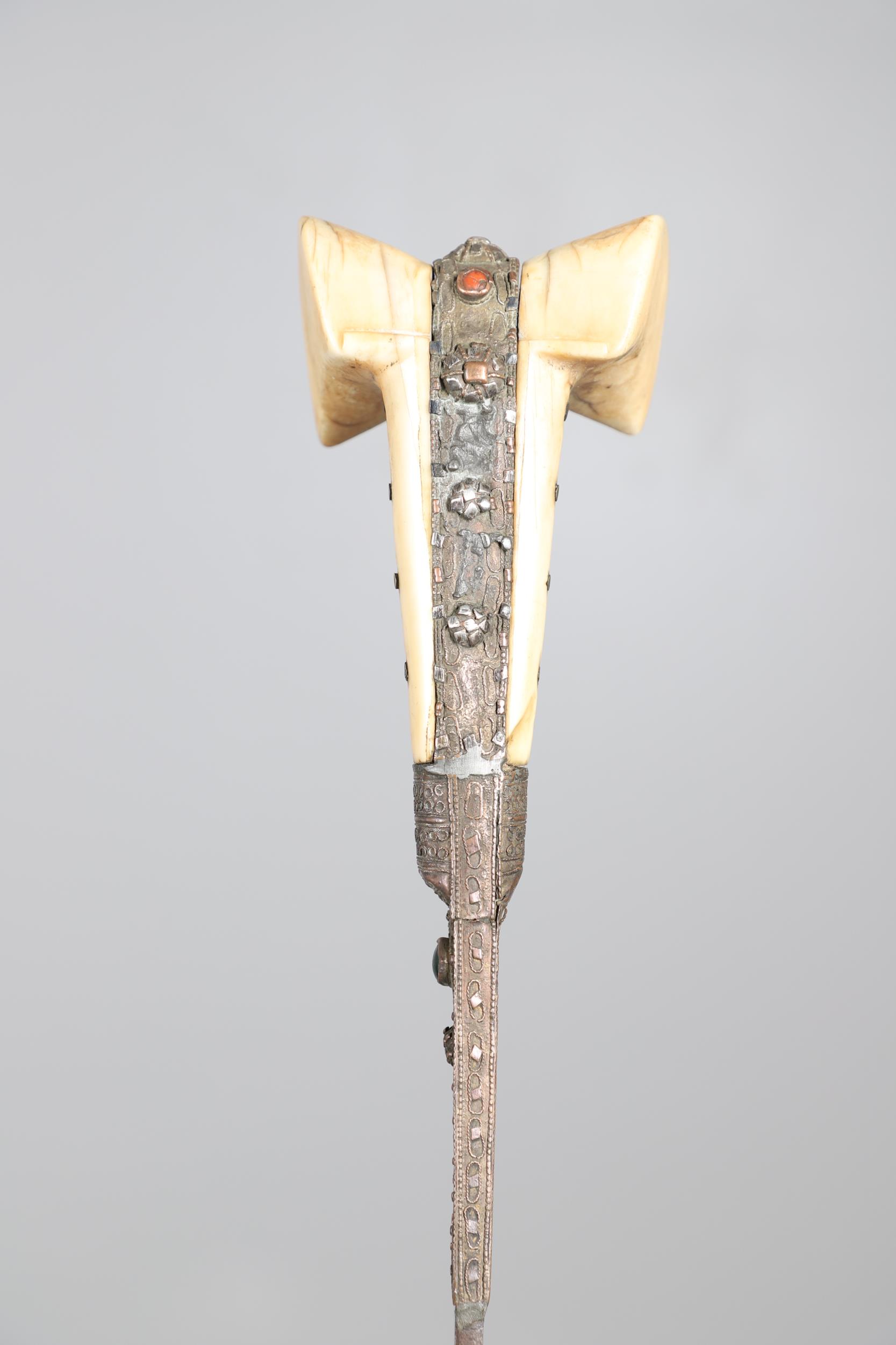 A TURKISH OTTOMAN YATAGHAN SWORD. - Image 3 of 13