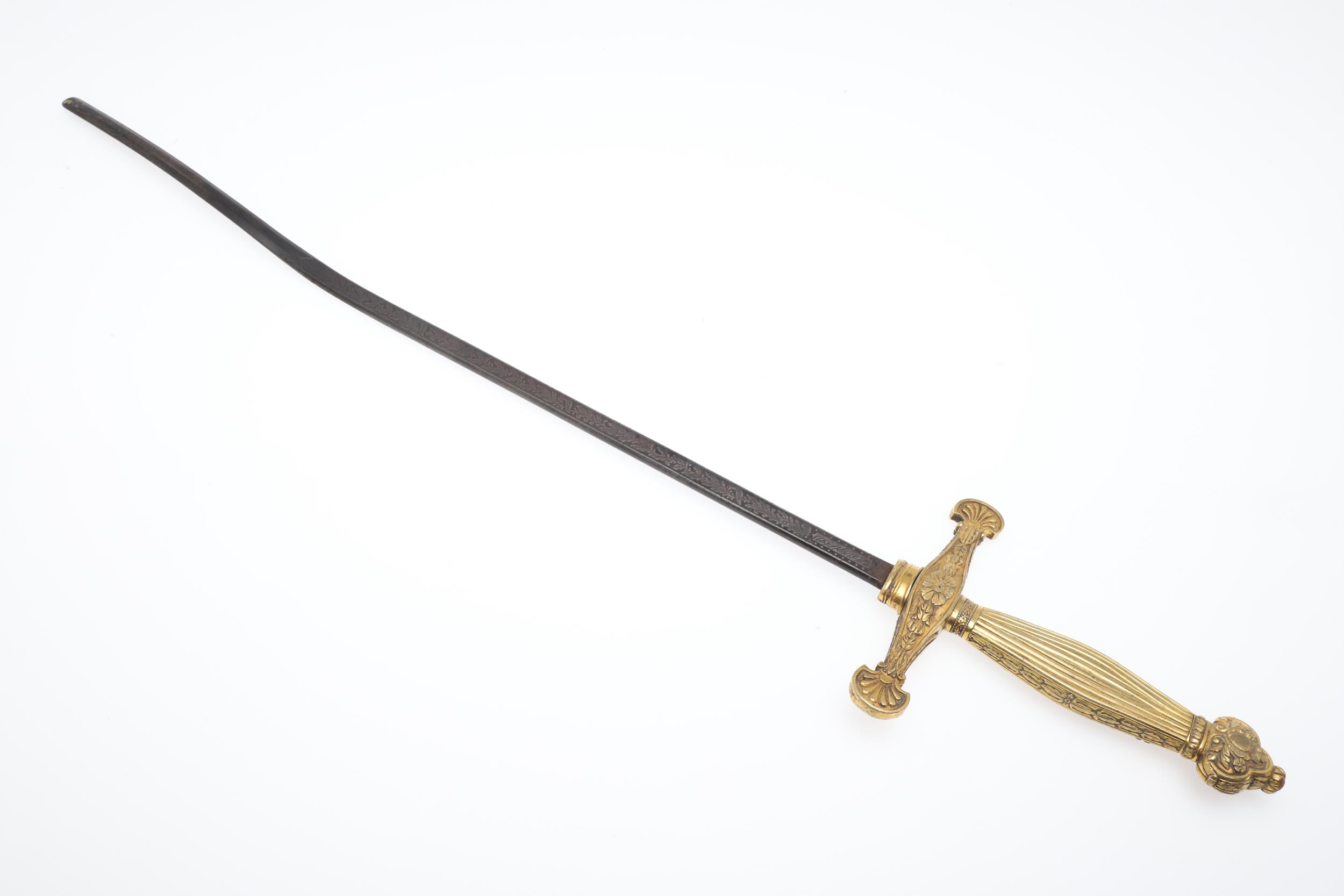 AN EARLY 19TH CENTURY SWORD OF THE GENTELMAN BODYGUARDS OF THE KING OF SPAIN. - Bild 5 aus 12