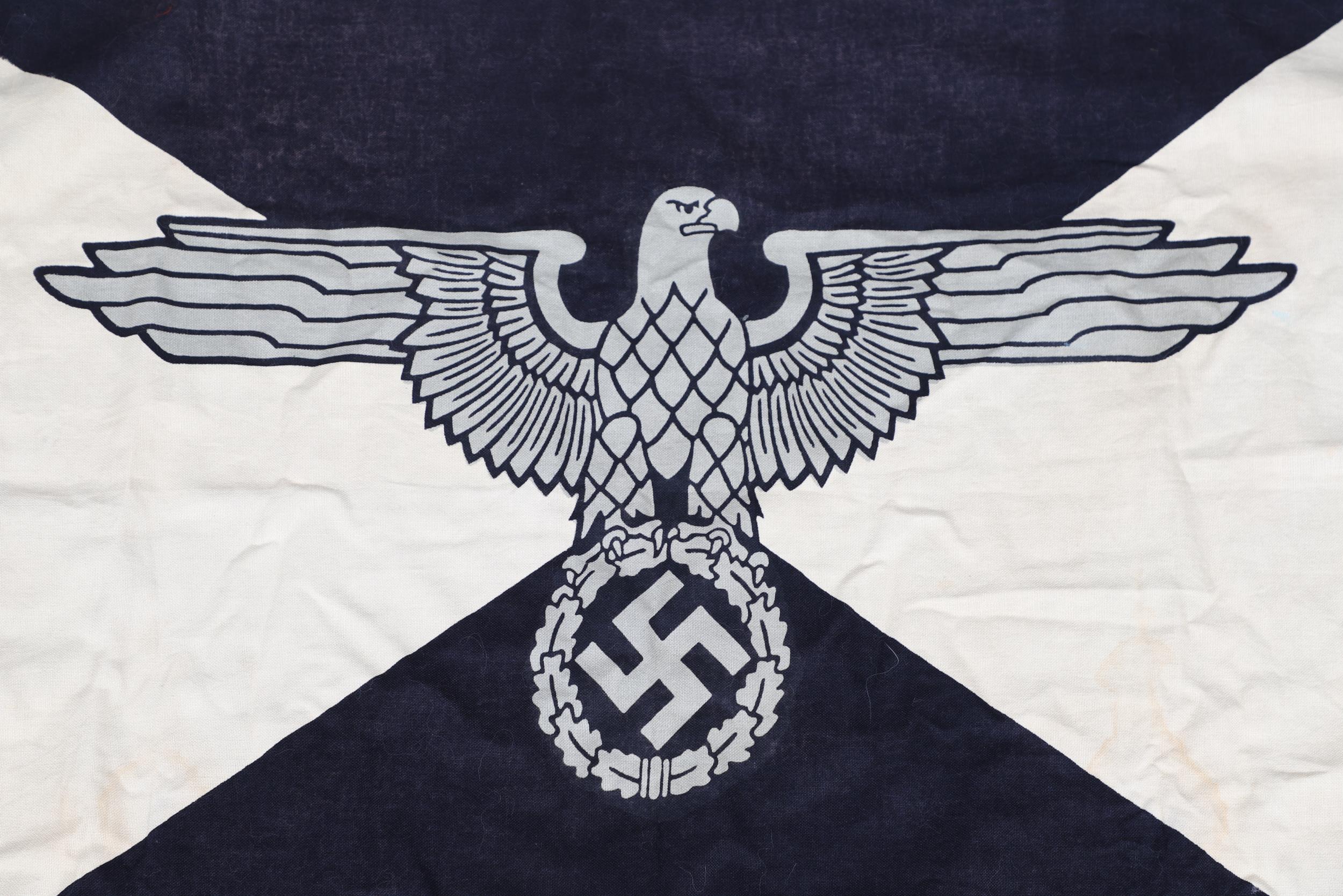 A SECOND WORLD WAR GERMAN WAFFEN SS BARRACK FLAG. - Image 3 of 6