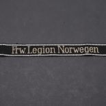 A SECOND WORLD WAR GERMAN WAFFEN-SS FRW. LEGION NORWEGEN CUFFBAND.