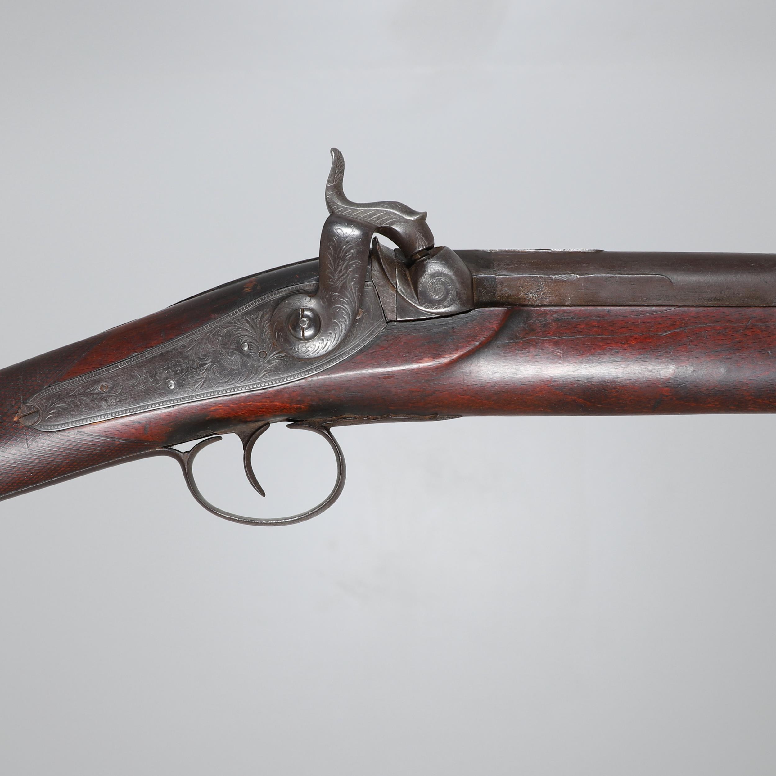 A MASSIVE FOUR BORE FOWLING GUN BY VEISEY OF BIRMIGHAM.