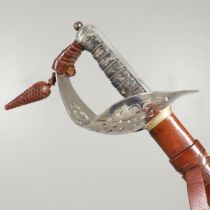 A ROYAL FUSILIERS 1897 PATTERN SWORD AND SCABBARD.