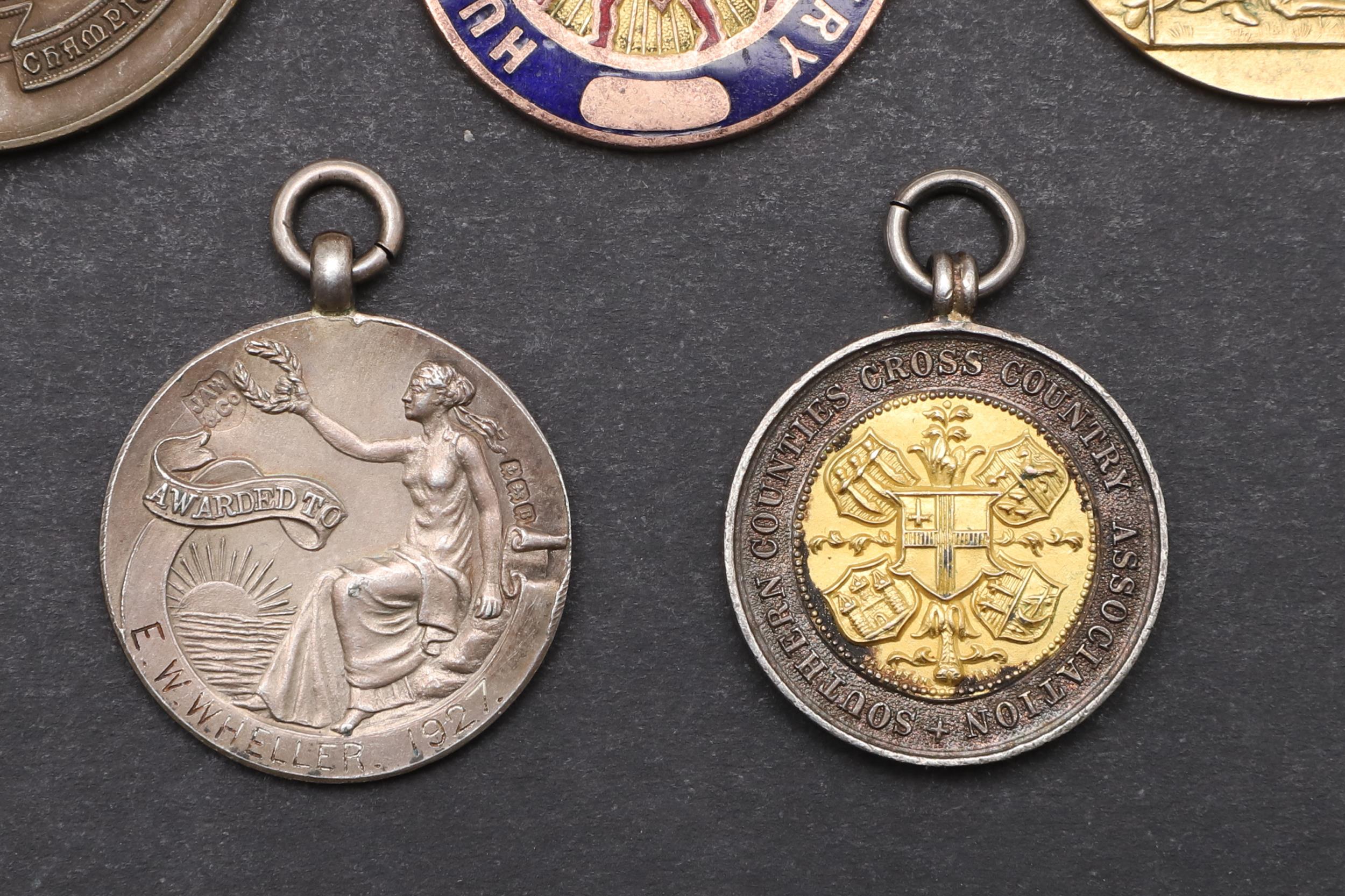 A COLLECTION OF GOLD AND SILVER SPORTING MEDALS TO INCLUDE A 1920'S OLYMPIC TRIALS MEDAL. - Image 4 of 8