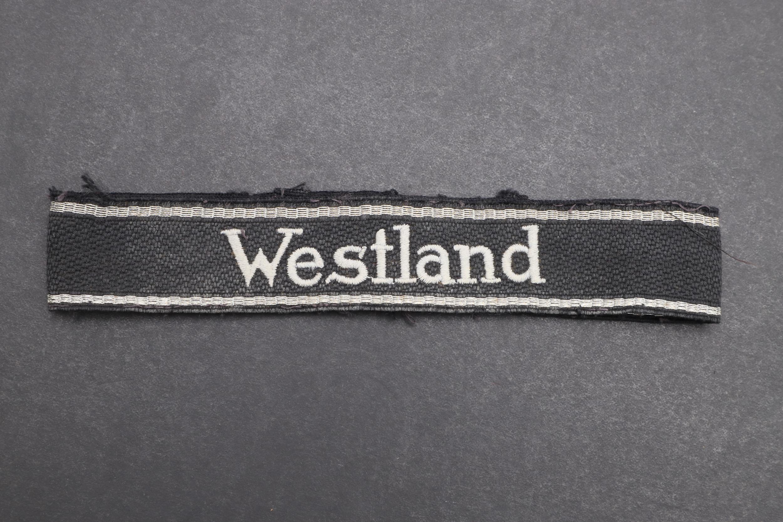 A SECOND WORLD WAR WAFFEN-SS 'WESTLAND' CUFFBAND. - Bild 2 aus 7