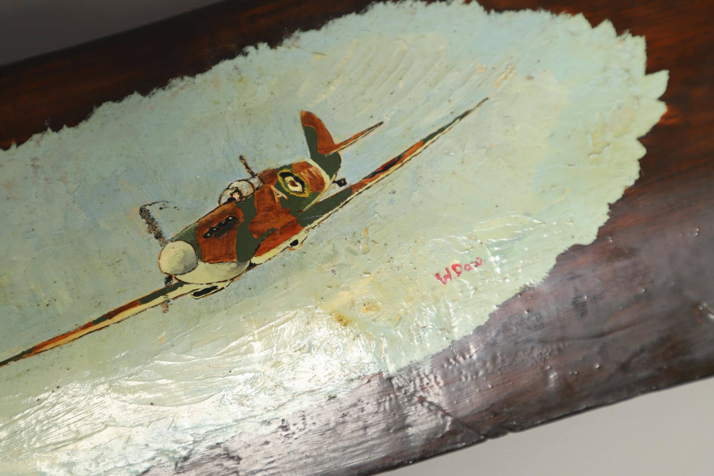 A BATTLE OF BRITAIN PAINTED WOODEN PROPELLER BLADE. - Image 5 of 11