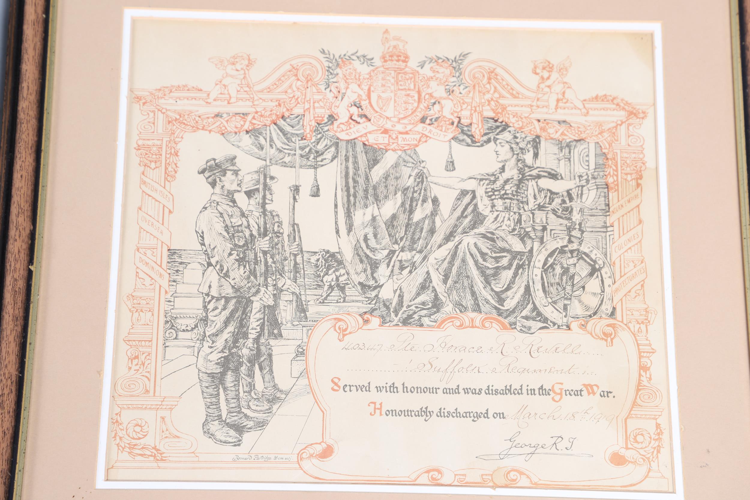 THREE FIRST WORLD HONOURABLE DISCHARGE CERTIFICATES. - Image 9 of 10