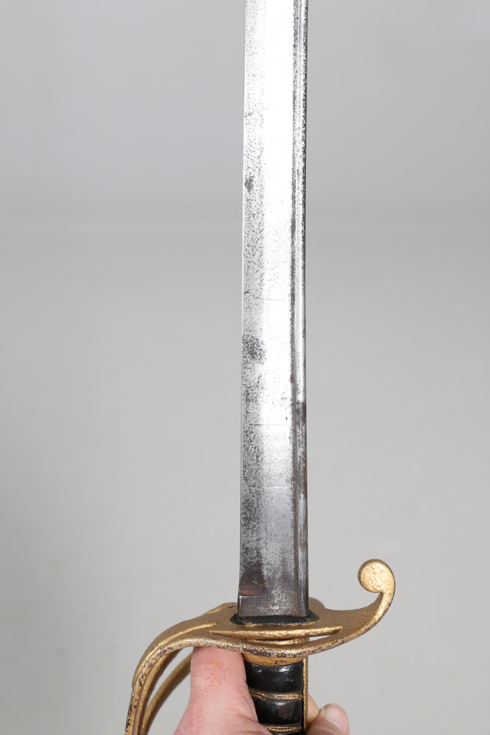AN 1822 PATTERN LIGHT CAVALRY OFFICER'S SWORD BY BARLOW OF LONDON. - Image 8 of 14