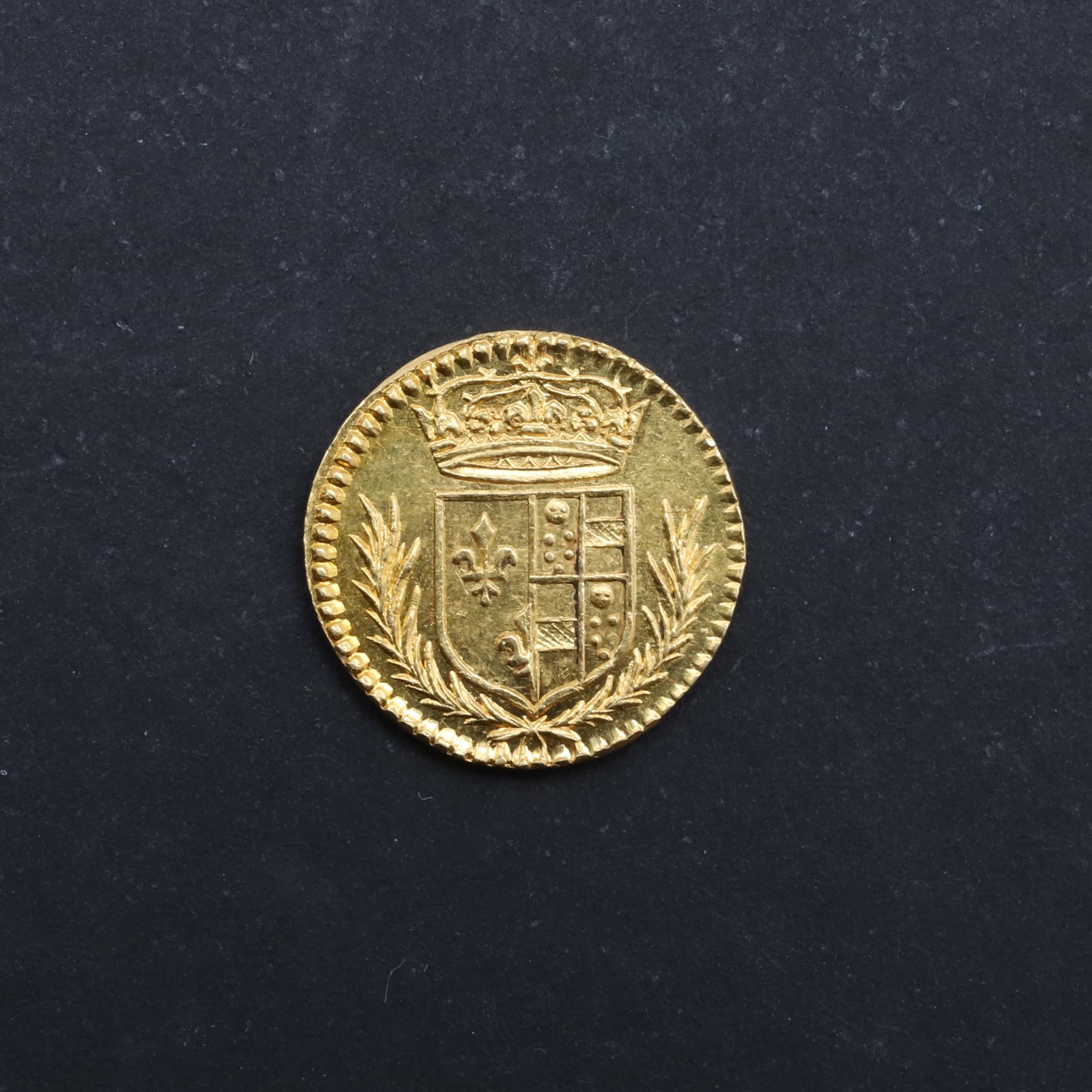 A SMALL GOLD MEDAL, FACING COUPLE, 1605. - Bild 2 aus 4