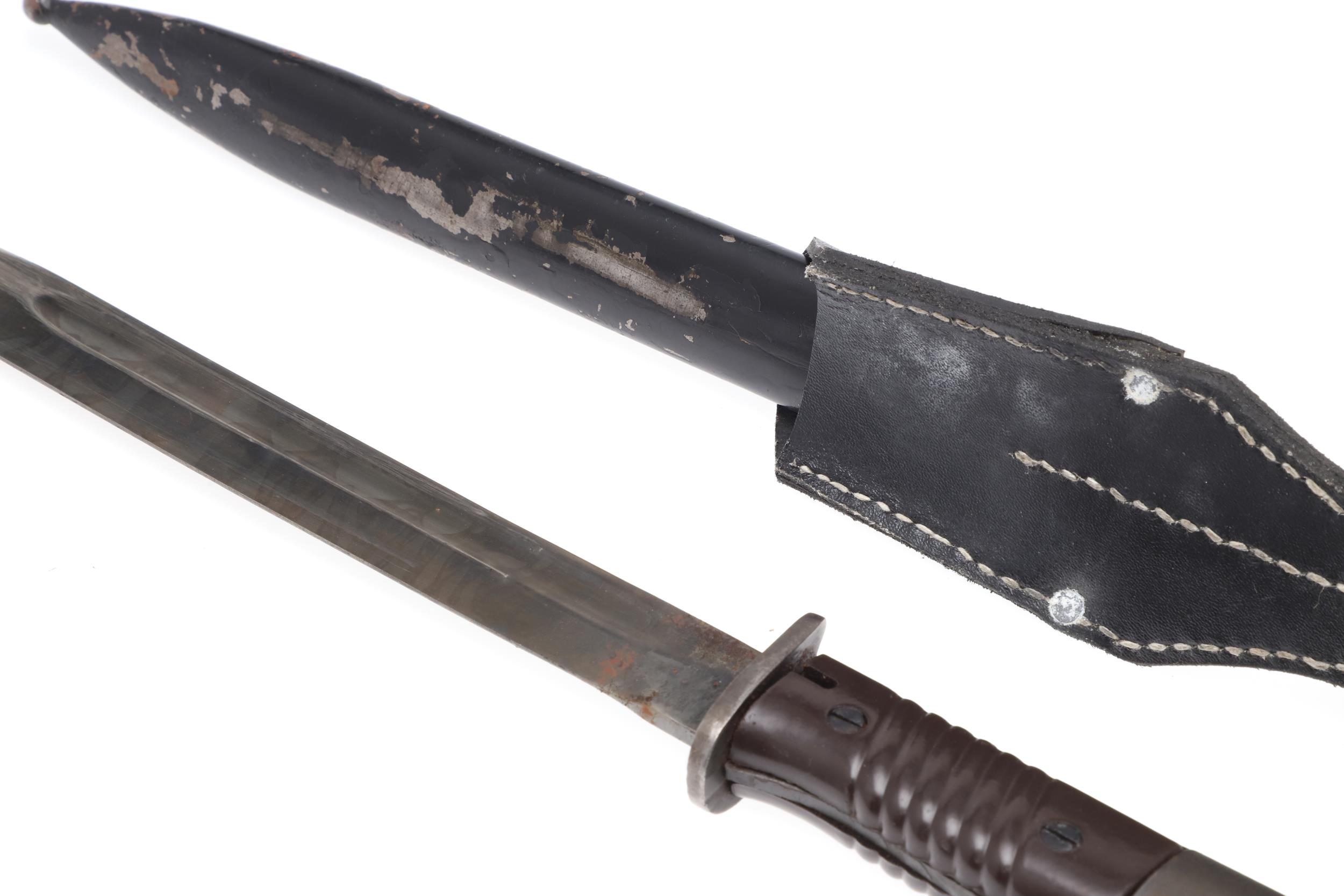 TWO SECOND WORLD WAR GERMAN K98 MAUSER BAYONET AND SCABBARDS. - Image 14 of 20