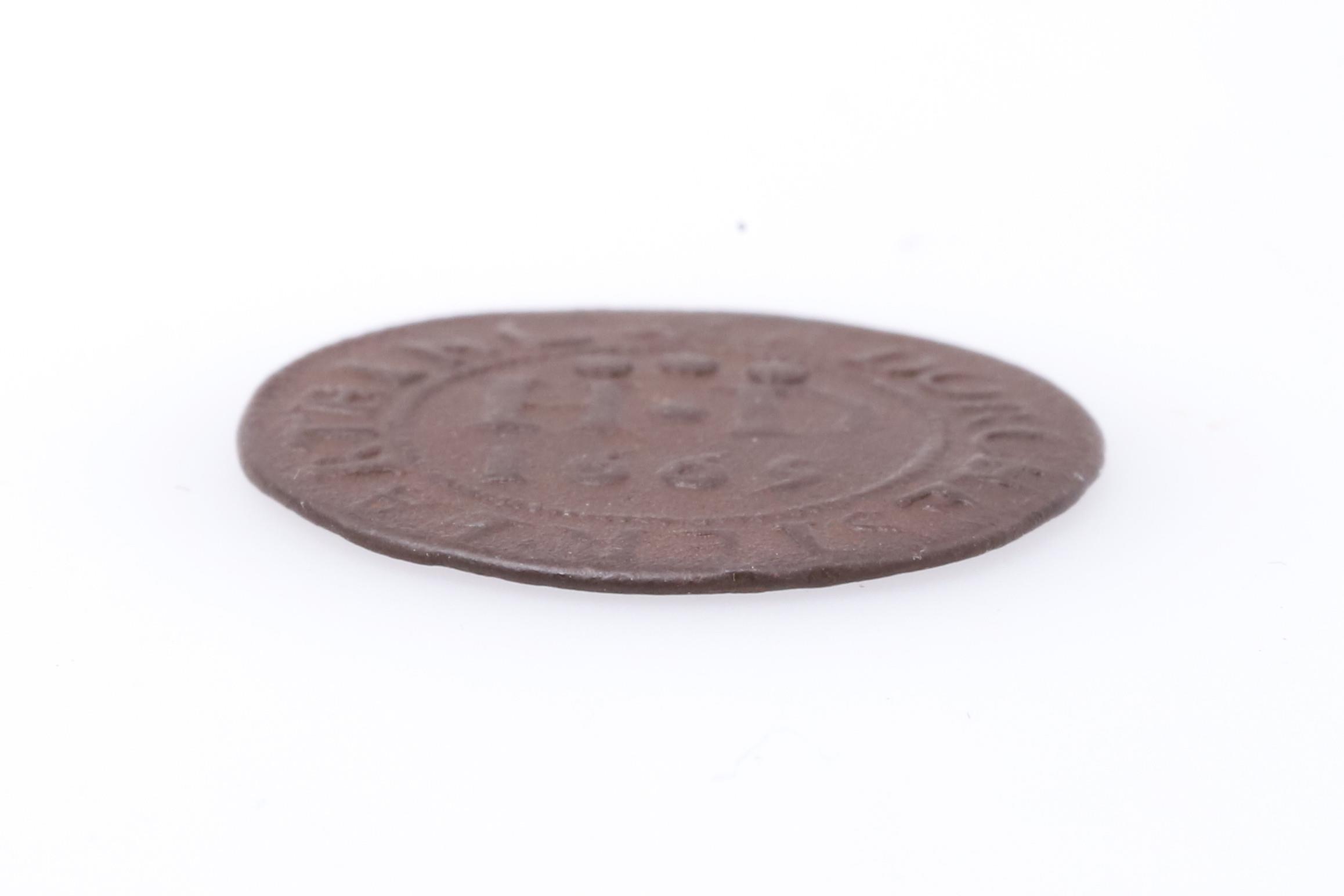 A 17TH CENTURY DORCHESTER FARTHING. - Image 3 of 3