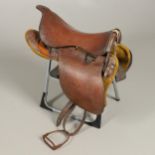 A SECOND WORLD WAR PERIOD 1912 PATTERN CAVALRY SADDLE BY CLIFF OF WALSALL.