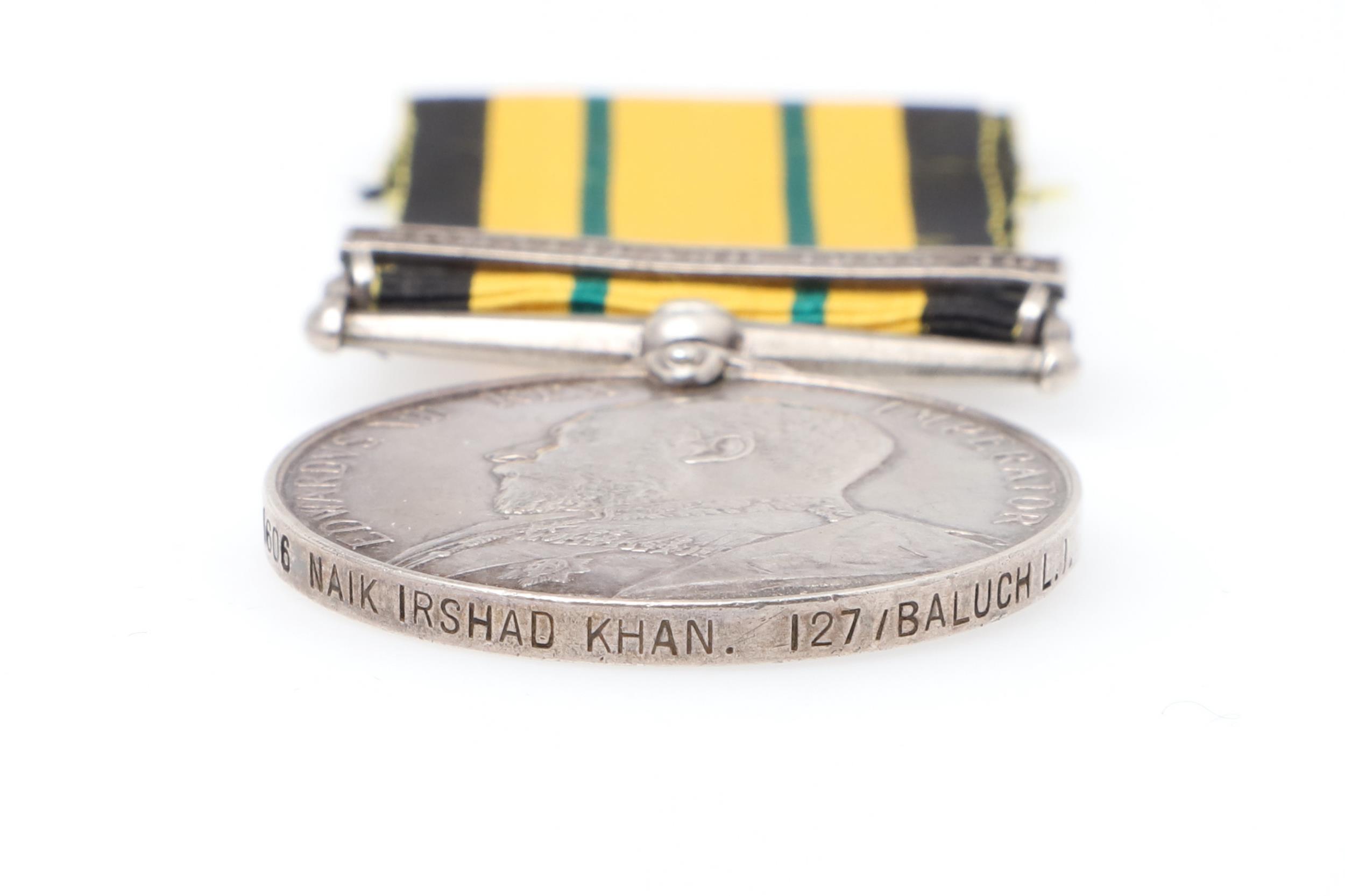 AN AFRICA GENERAL SERVICE MEDAL WITH SOMALILAND 1908-1910 CLASP. - Bild 5 aus 6