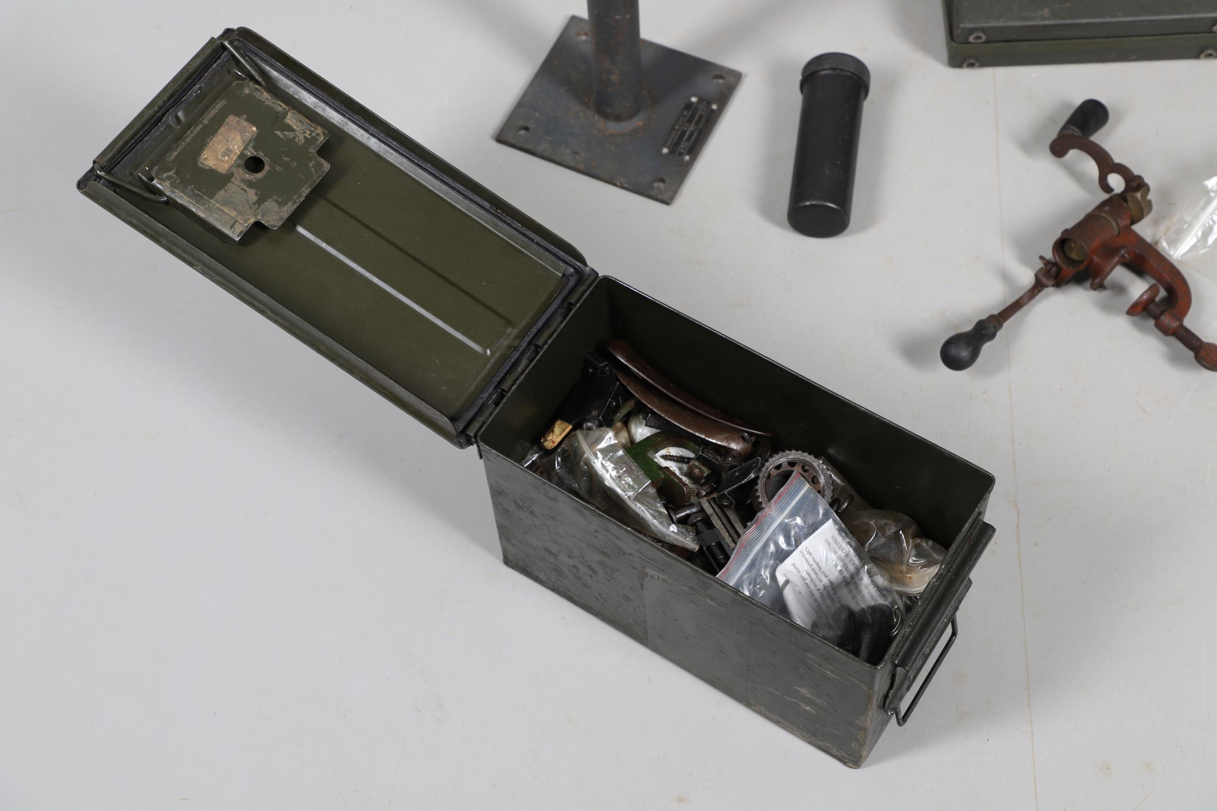 TWO MACHINE GUN BELT LOADING TOOLS AND A COLLECTION OF OTHER ITEMS. - Image 6 of 19