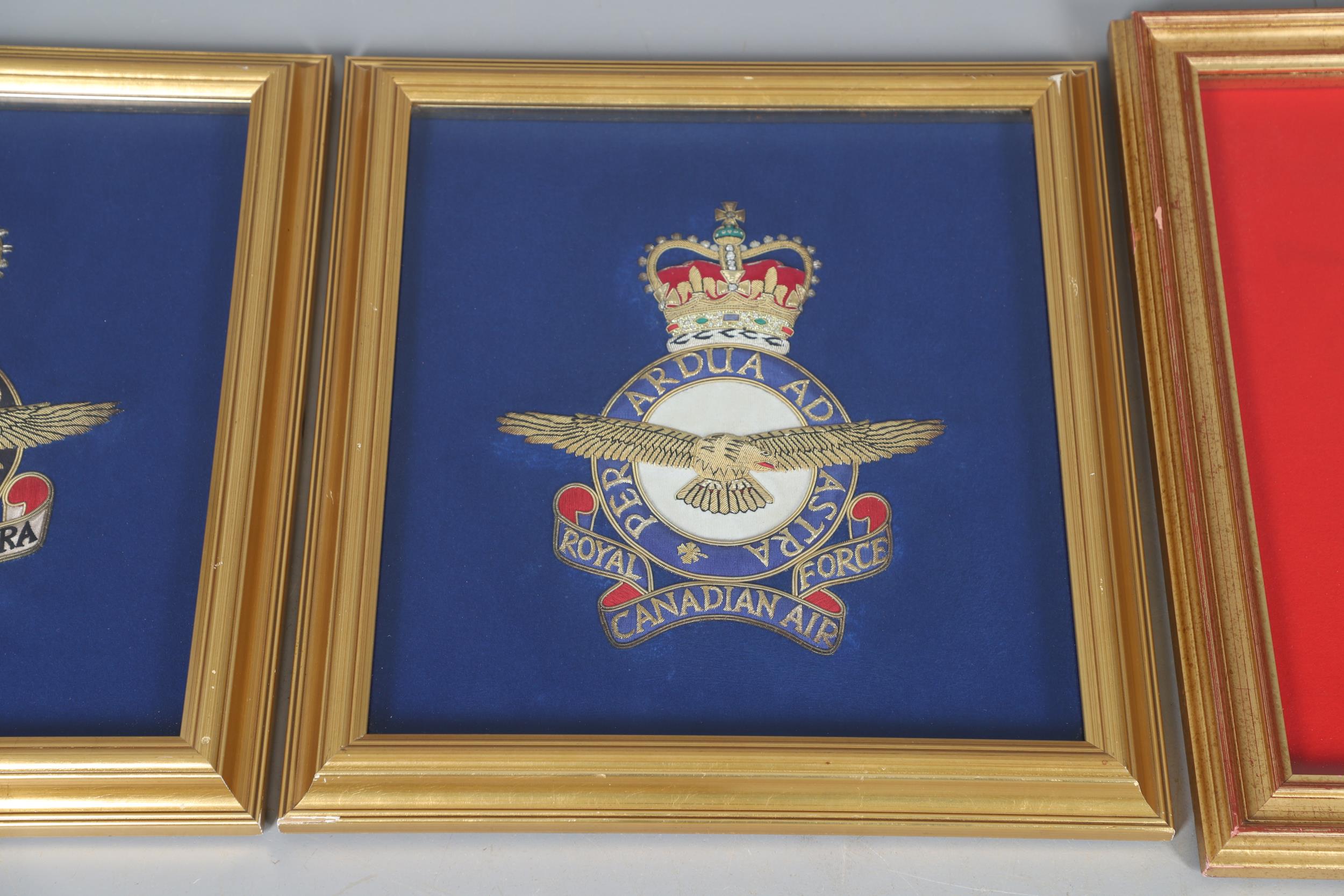 A COLLECTION OF FRAMED NEEDLEWORK MILITARY AND ROYAL CRESTS. - Image 3 of 16