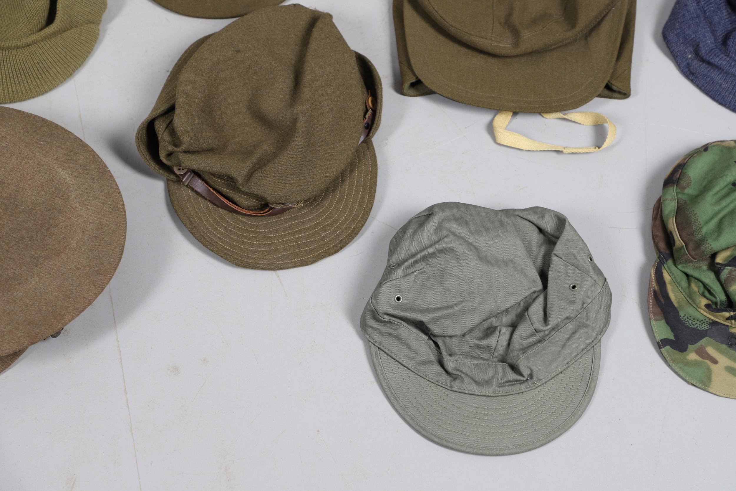 AN EXTENSIVE COLLECTION OF MILITARY UNIFORM CAPS, BERETS AND OTHER ITEMS. SECOND WORLD WAR AND LATER - Image 10 of 17