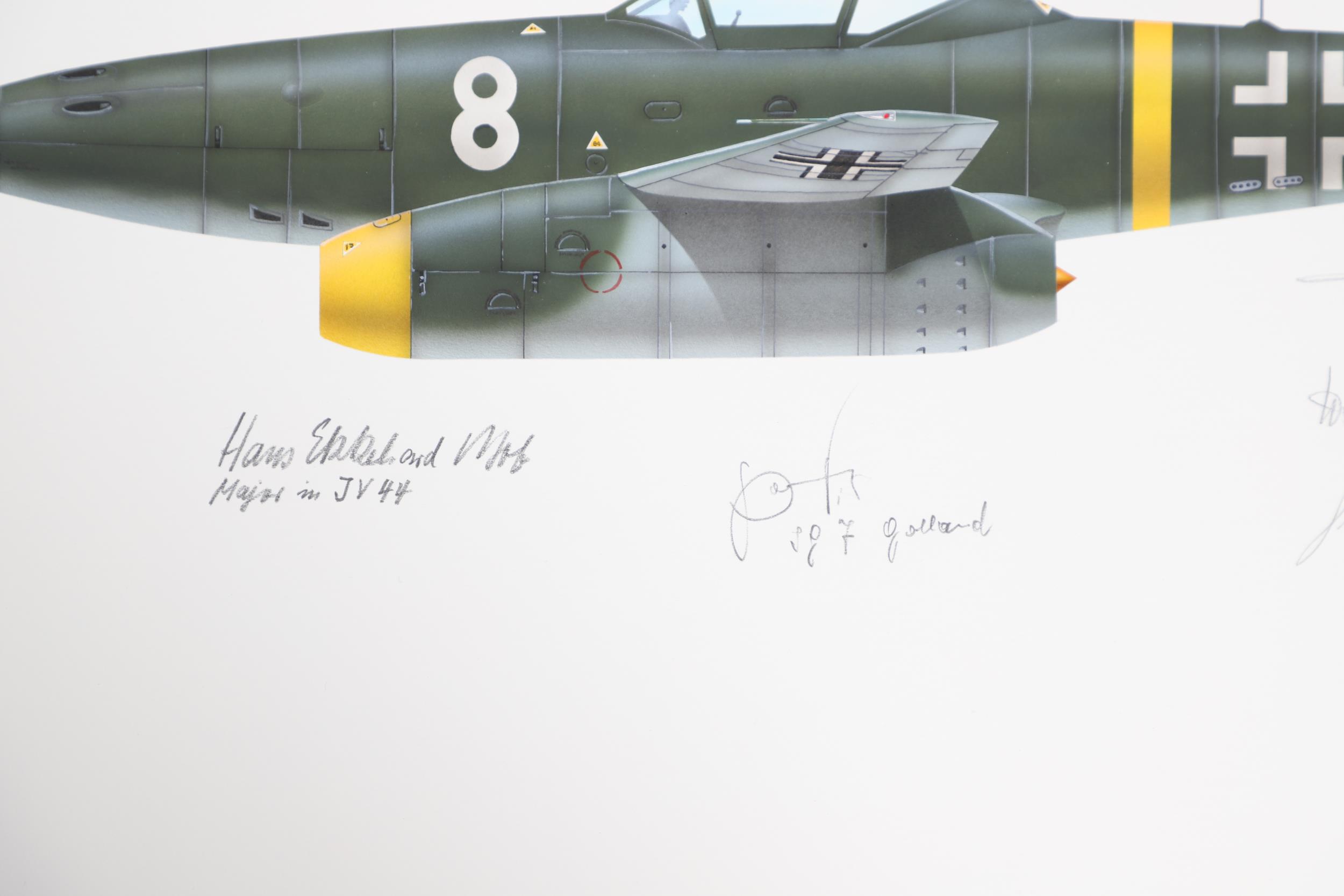 JOHN C. VALO, c.1963, MESSERSCHMIT Me-262A-1. WITH VARIOUS SIGNATURES. - Bild 7 aus 8