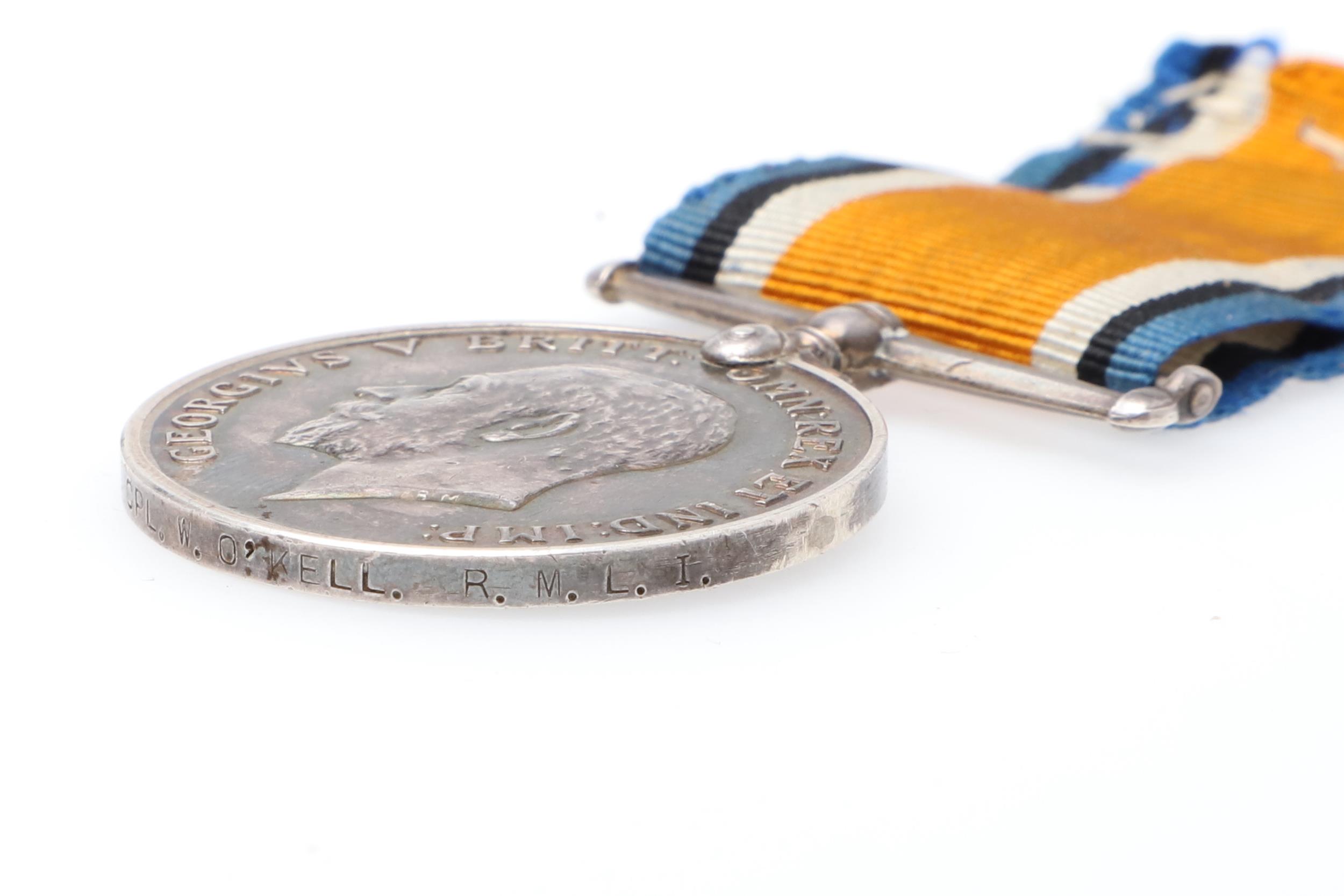 A FIRST WORLD WAR WAR MEDAL TO THE ROYAL MARINES LIGHT INFANTRY. - Bild 4 aus 4