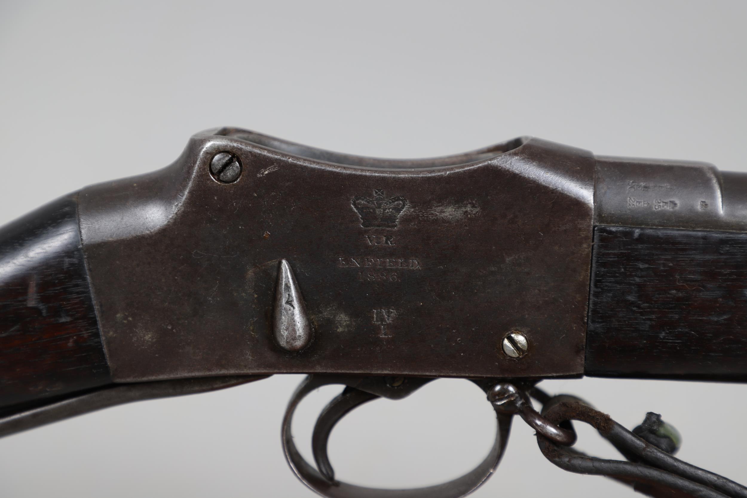 AN ENFIELD MARTINI HENRY MARK IV MILITARY RIFLE. - Image 16 of 21