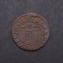 A 17TH CENTURY DORCHESTER FARTHING.