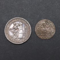 TWO 16TH/17TH CENTURY CONTINENTAL 'MEMENTO MORI' MEDALS.