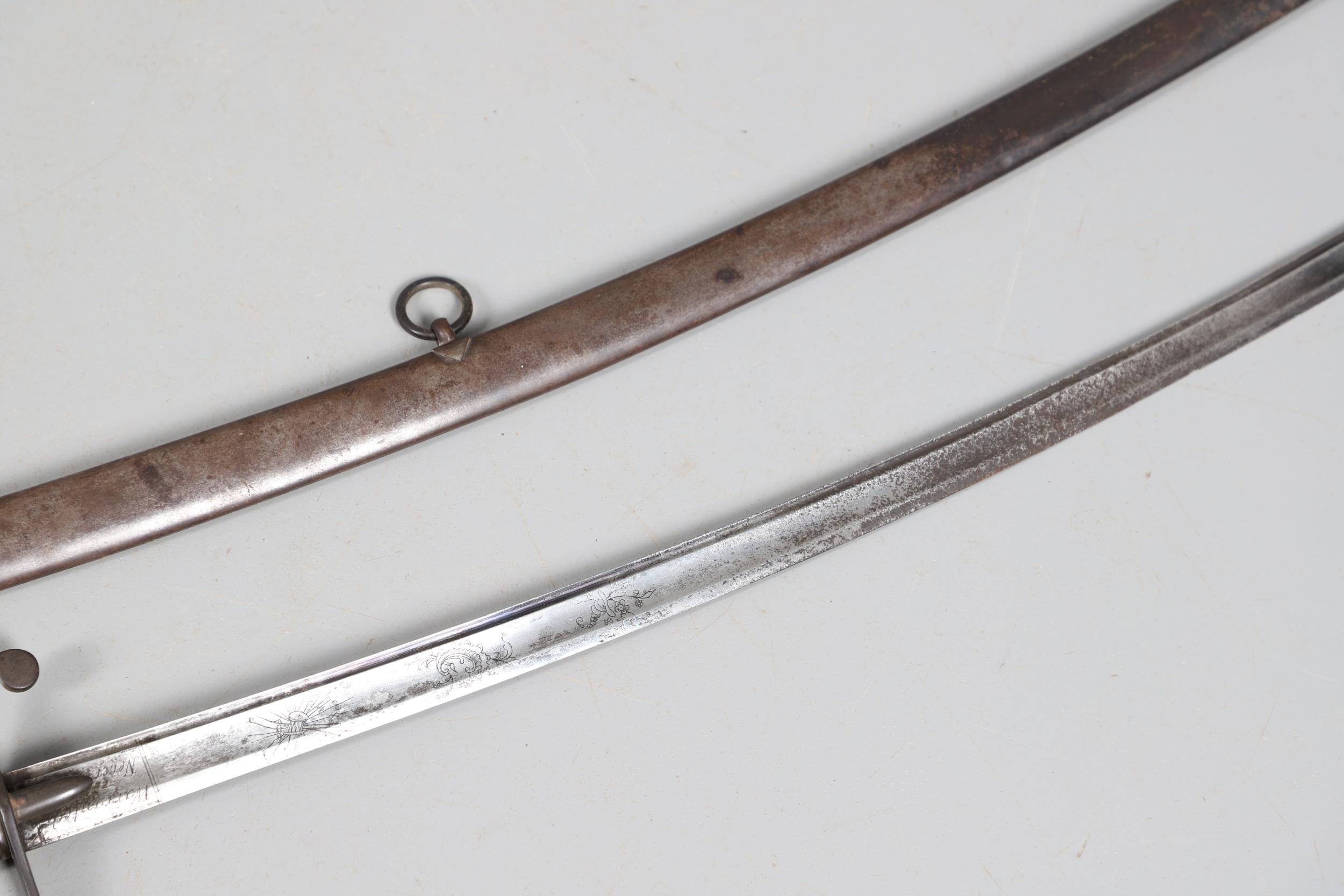A 1788 PATTERN LIGHT CAVALRY OFFICER'S SWORD AND SCABBARD BY THOMAS GILL OF BIRMINGHAM. - Image 5 of 16